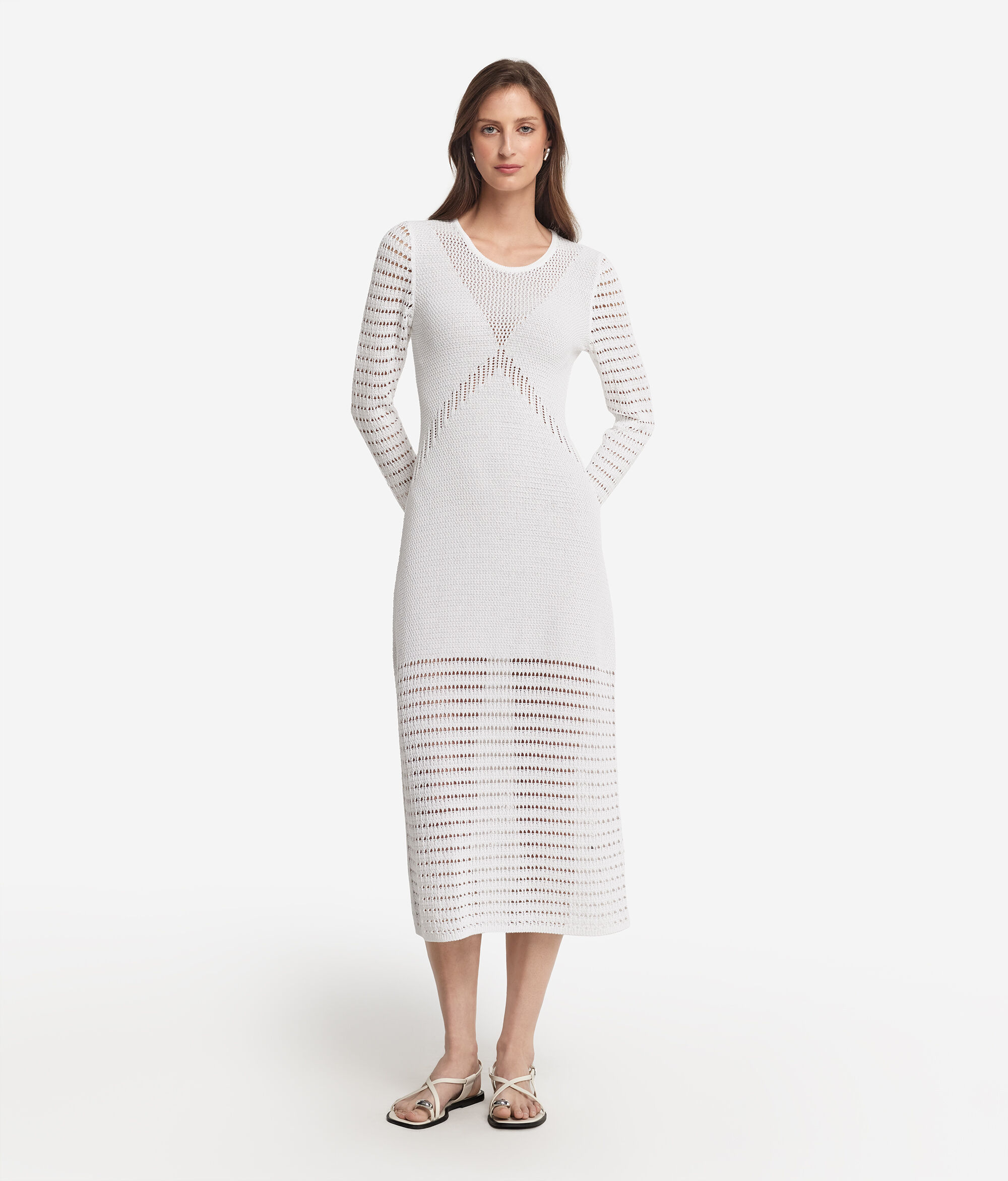 Kleid mit Perllochmuster