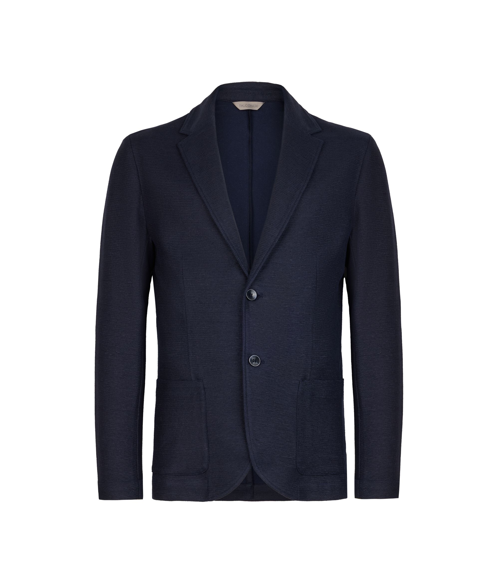 Veste gaufrée en lin et coton