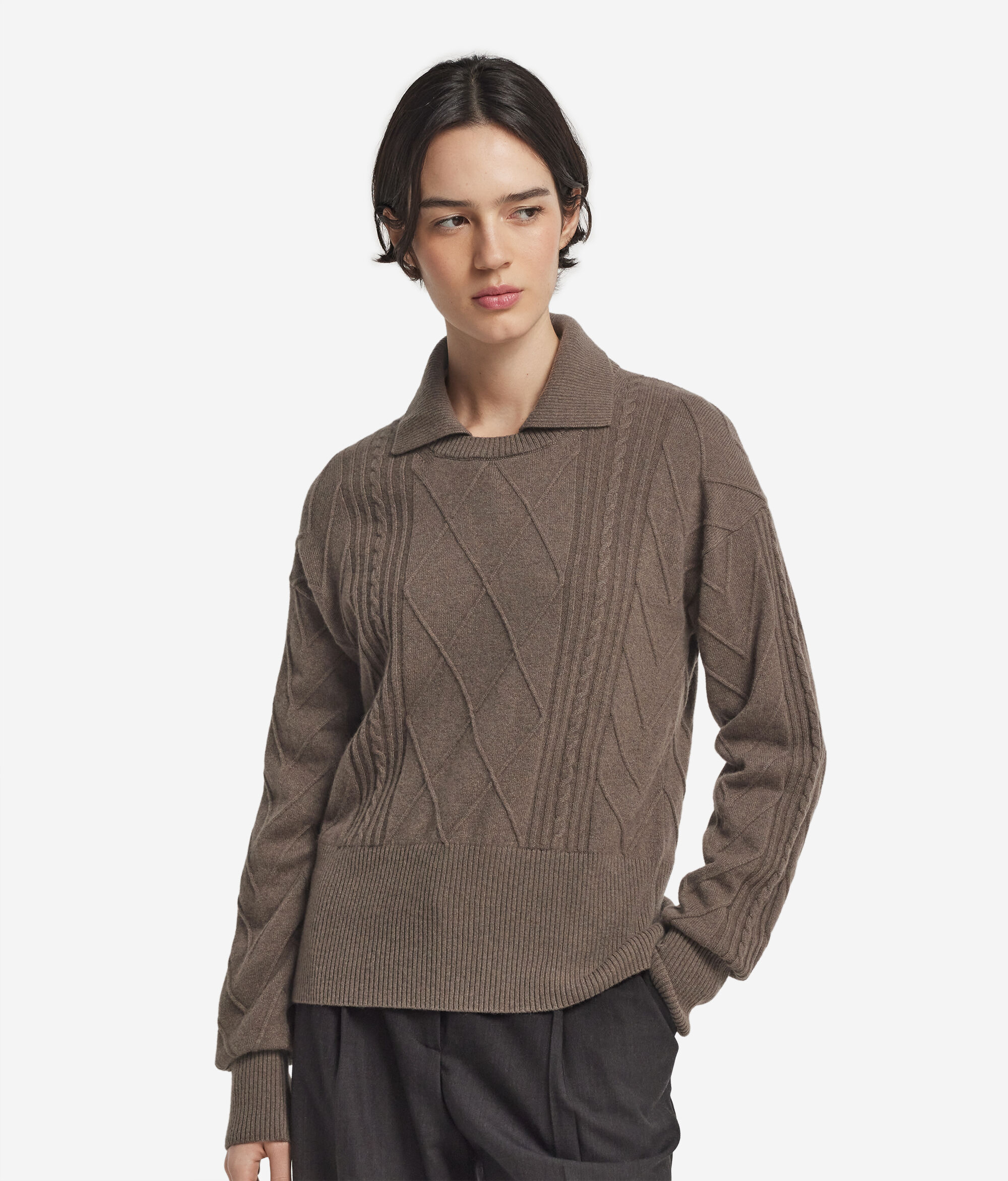 Pull avec col en cachemire ultra-doux