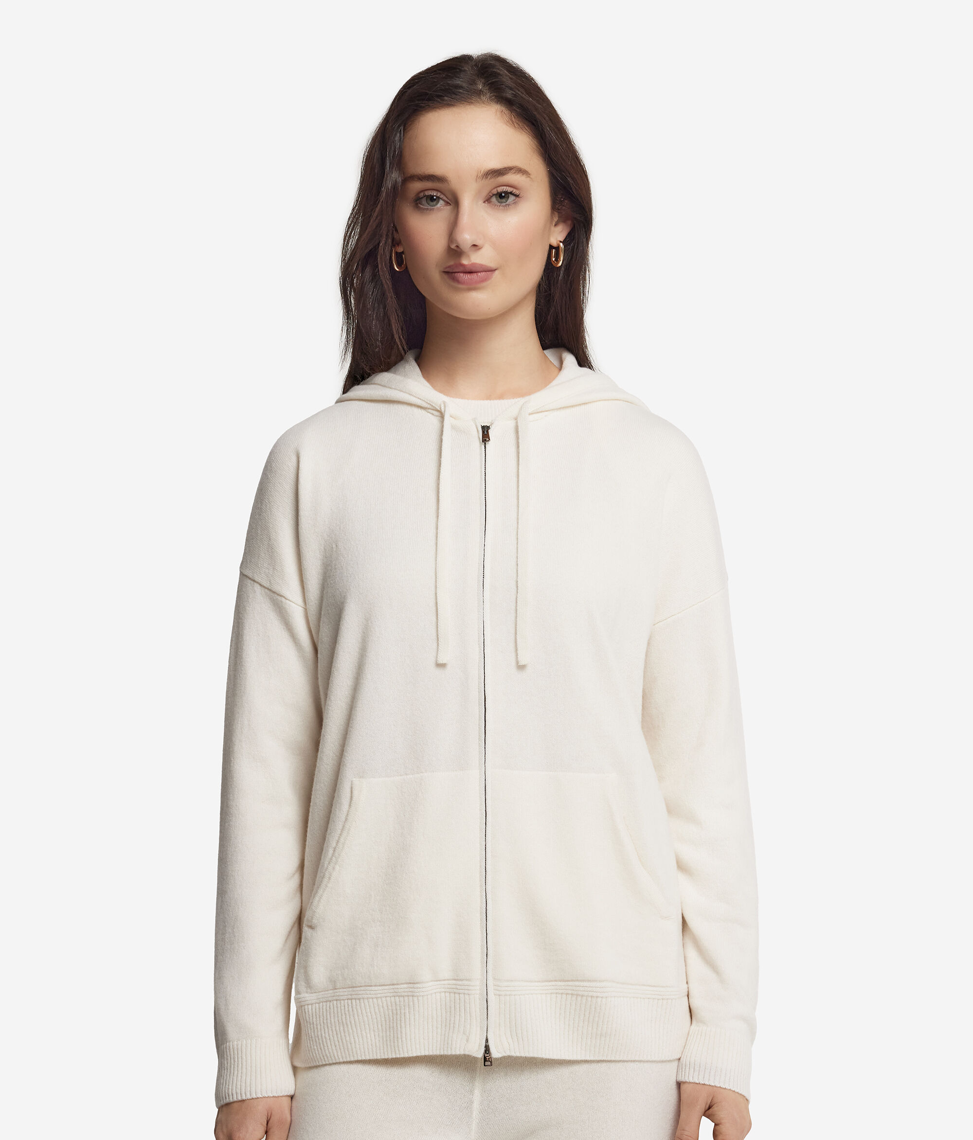 Felpa in Cashmere Ultrasoft con Cappuccio