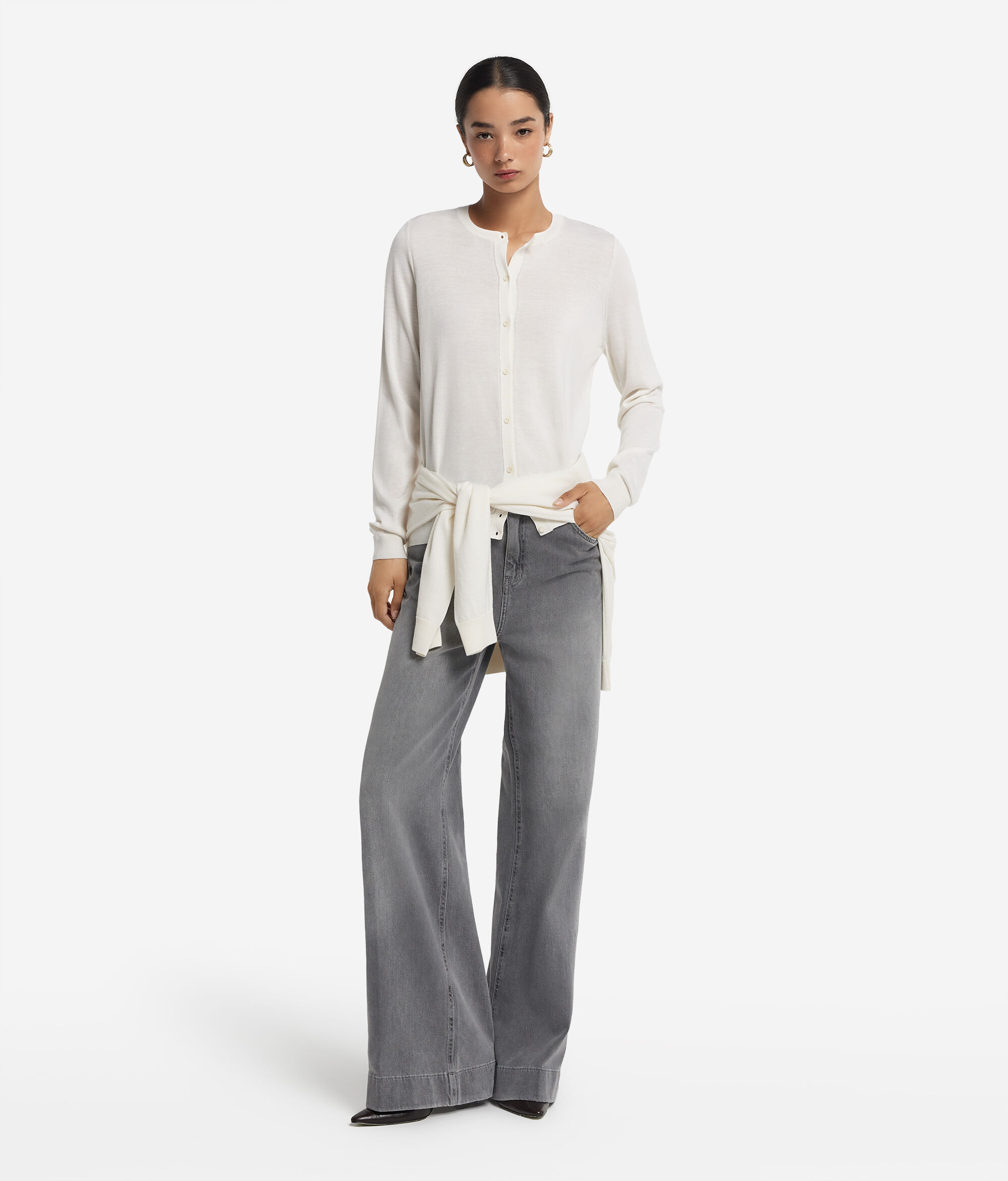 Round-Neck Ultrafine Cashmere Cardigan