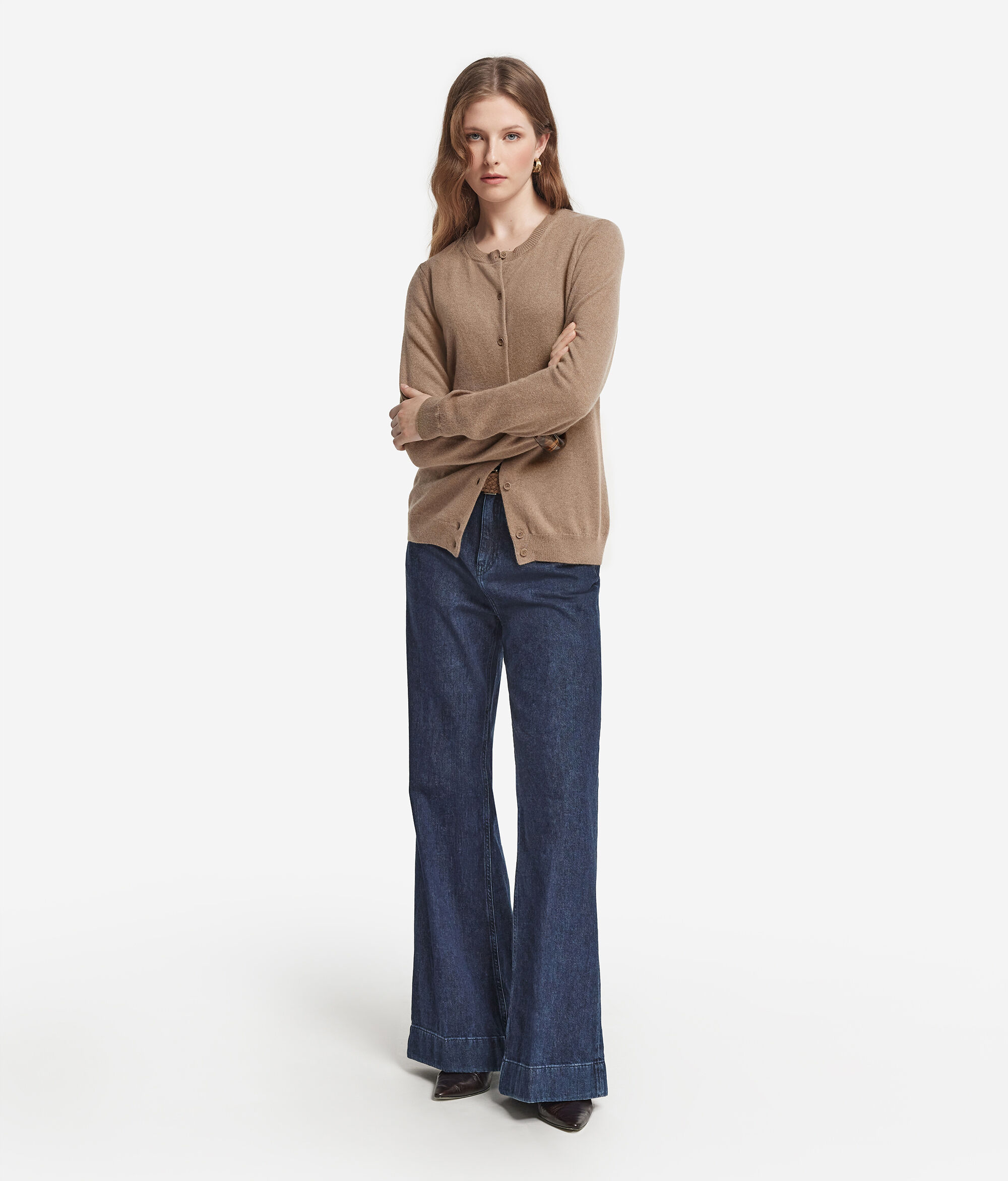Rebeca con cuello redondo de cashmere ultrasoft