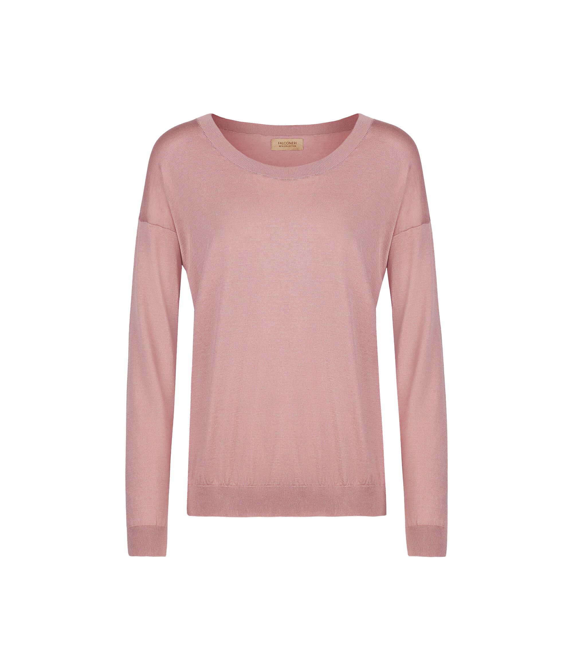 Silk and Cotton Round-Neck Jumper