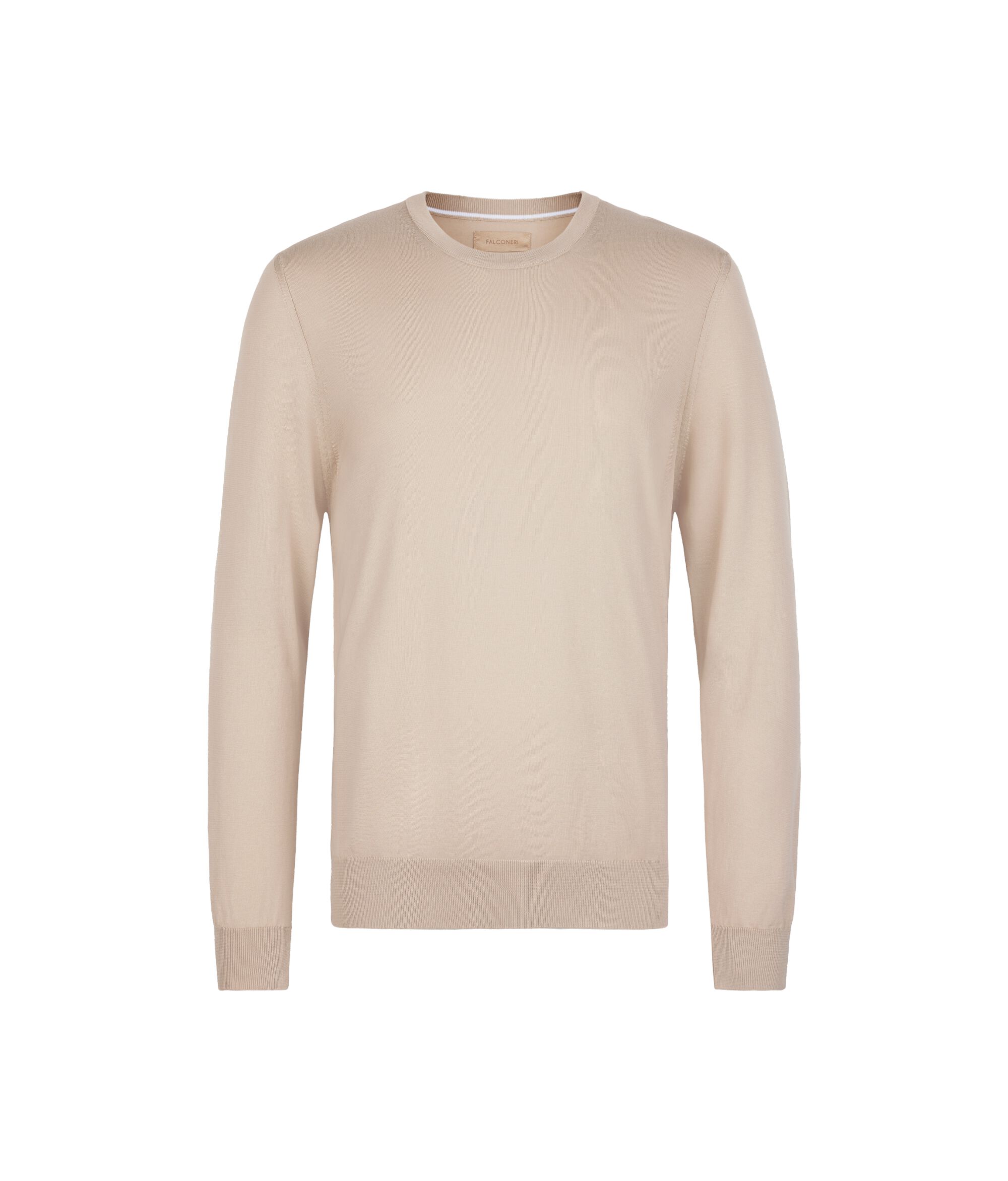 Μακρυμάνικη βαμβακερή μπλούζα με στρογγυλή λαιμόκοψη