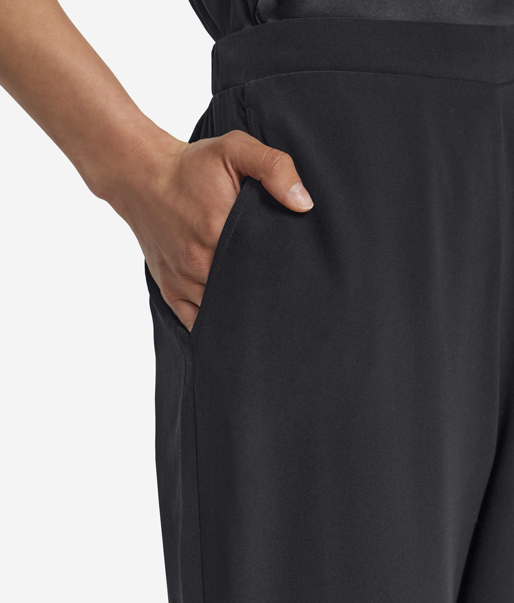 Pantalon ample en soie