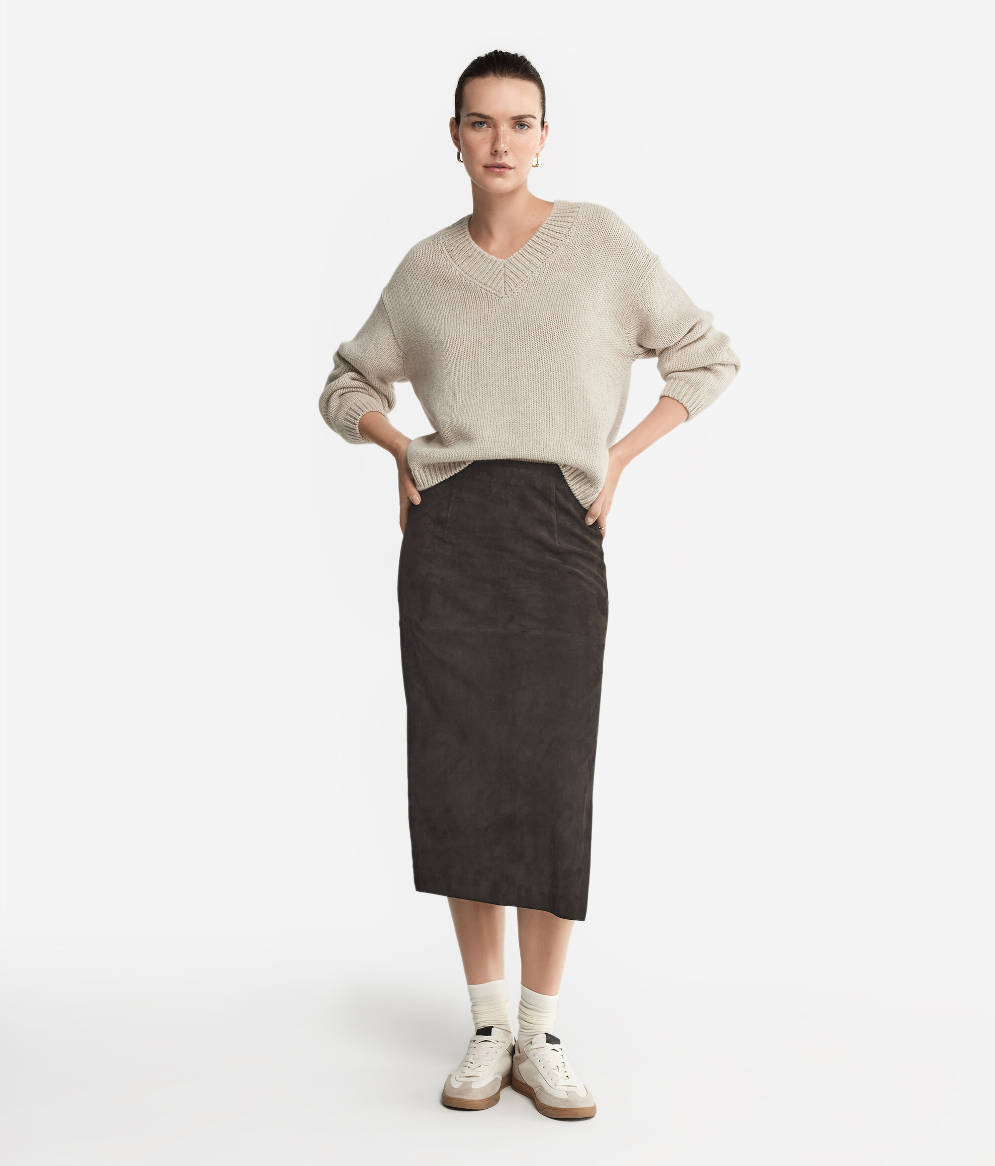 Ultrasoft Cashmere Tricot V-Neck Jumper