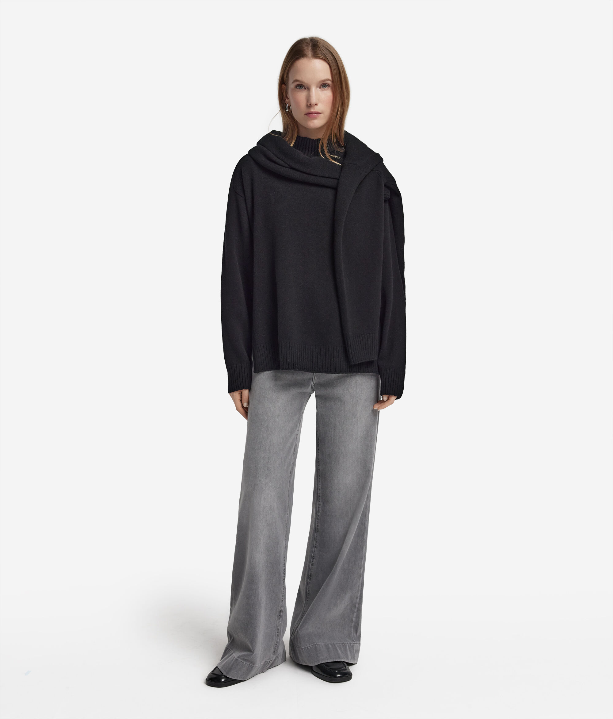 ウルトラソフトカシミヤ サドルラグランスリーブ カシミヤ タートルネック セーター