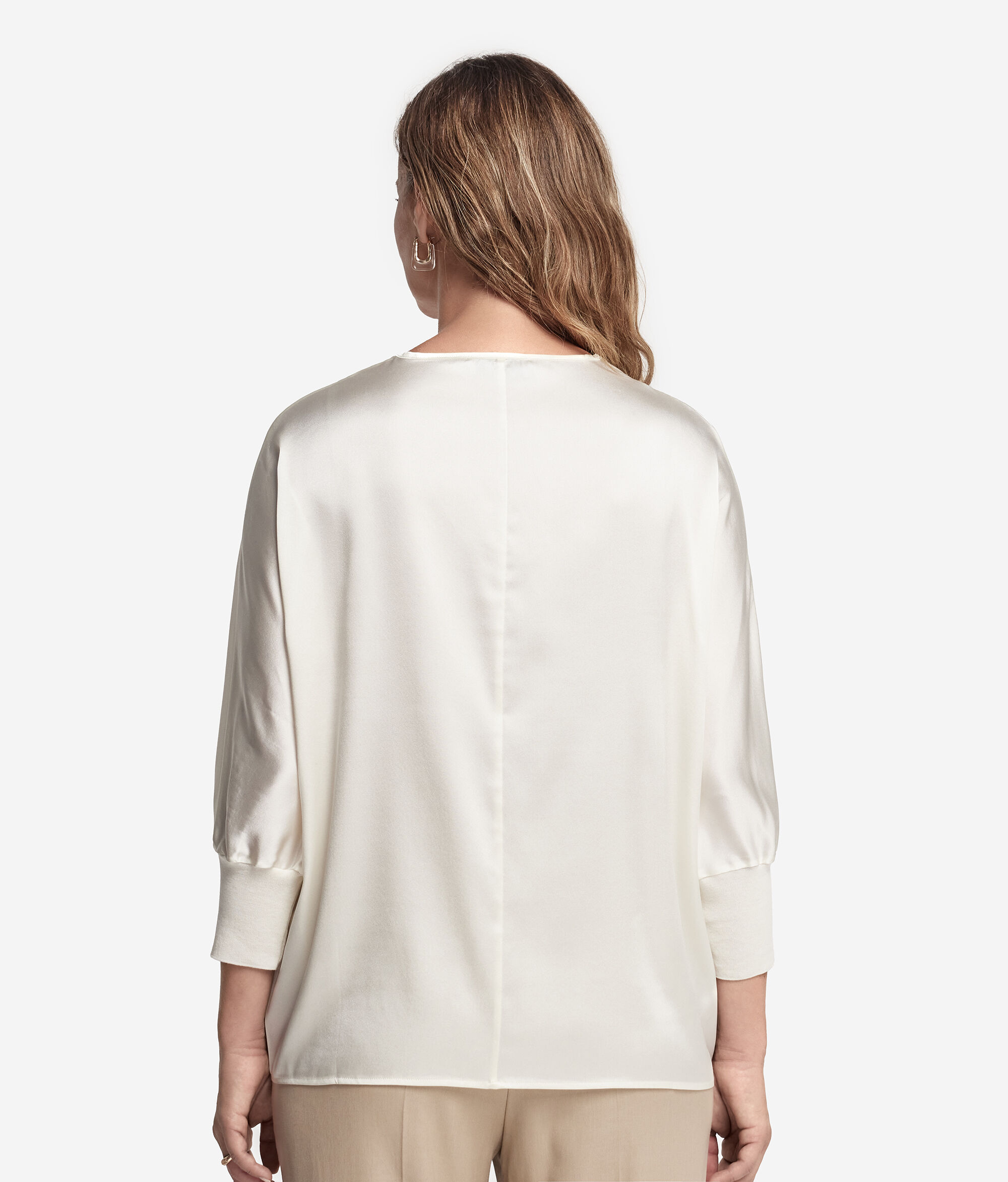 Blusa Scollo a V in Seta
