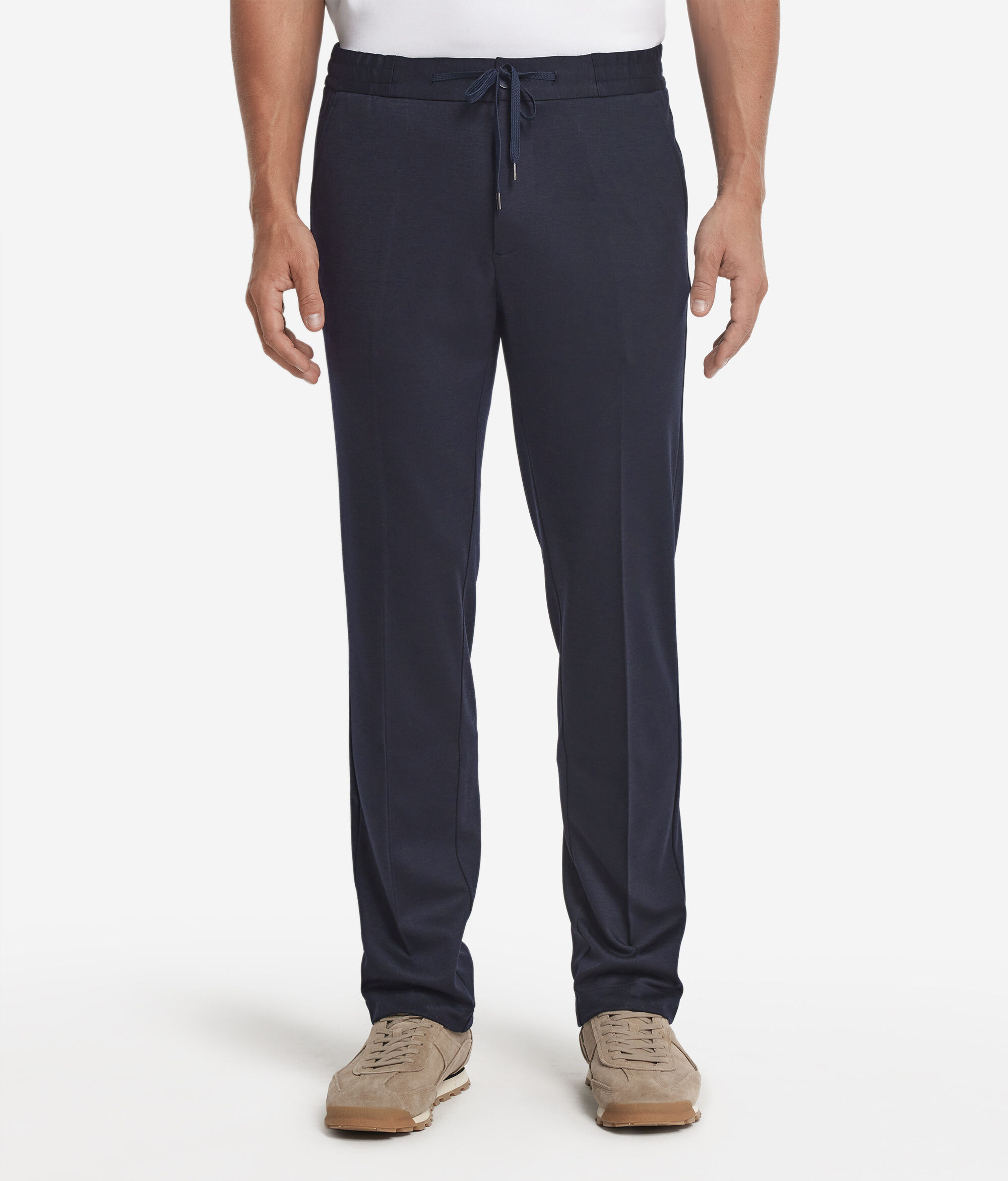 Wool jersey trousers