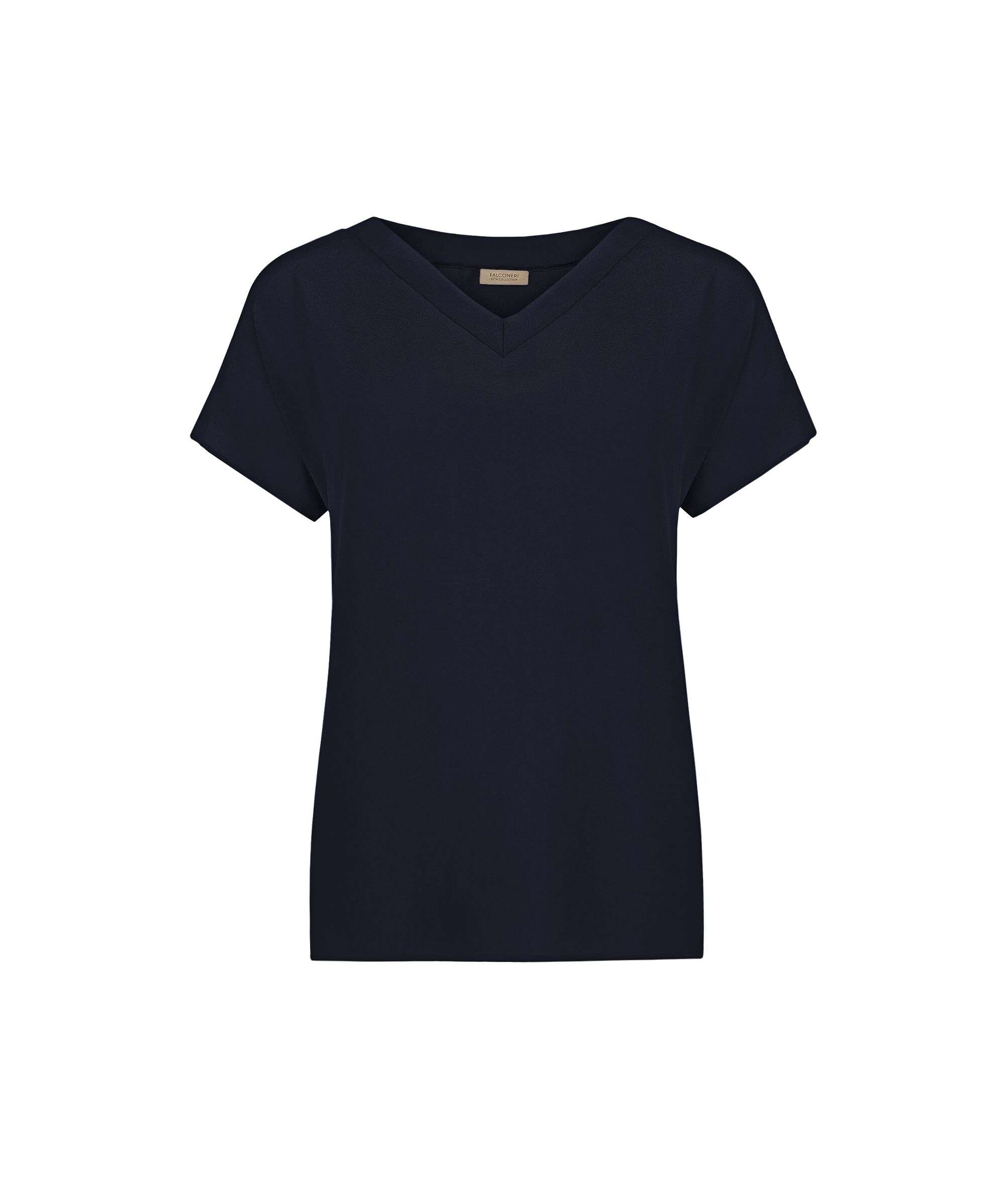 Silk V-Neck Kimono T-Shirt