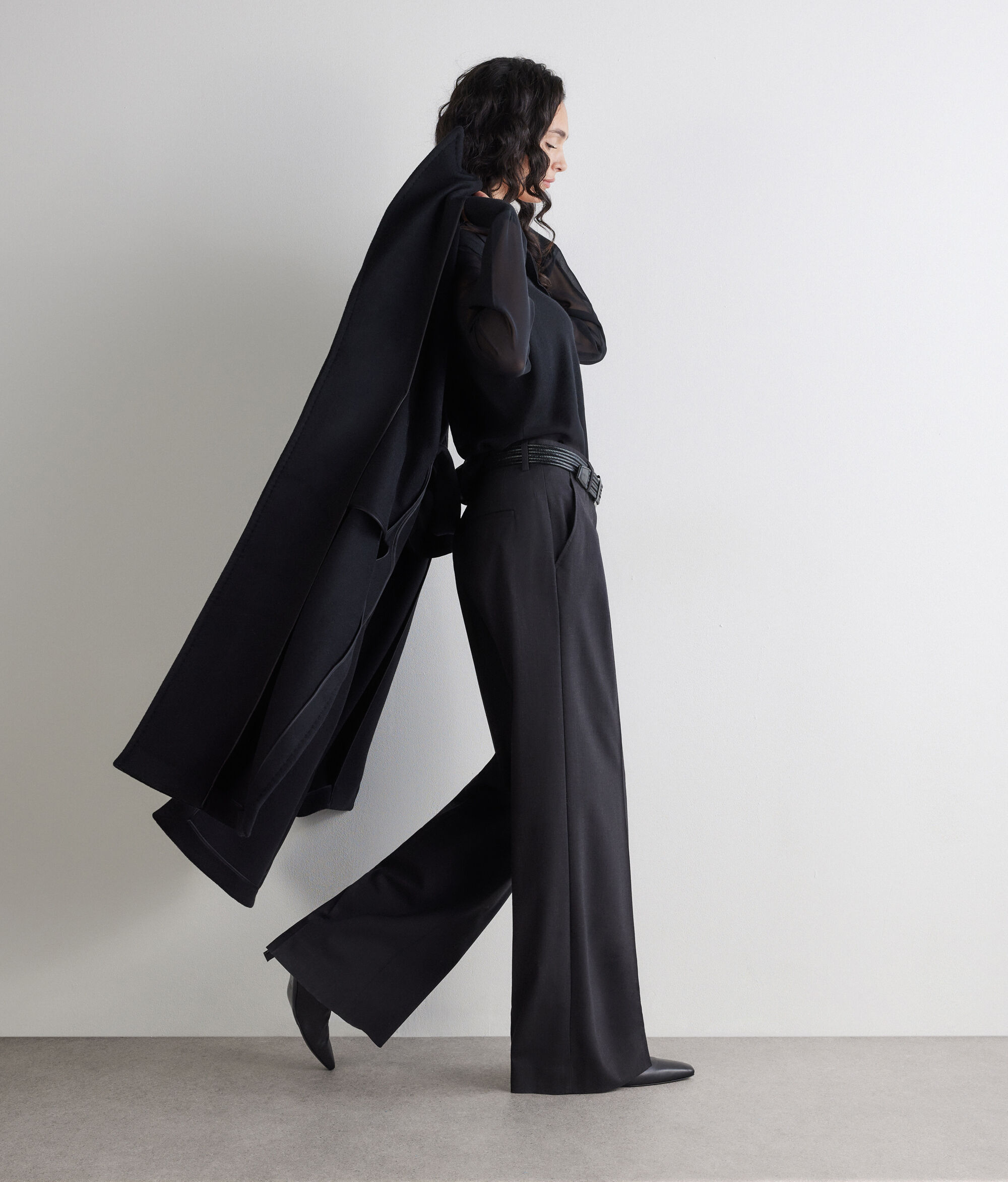 Kasmír Kabát Kötött Ujjakkal