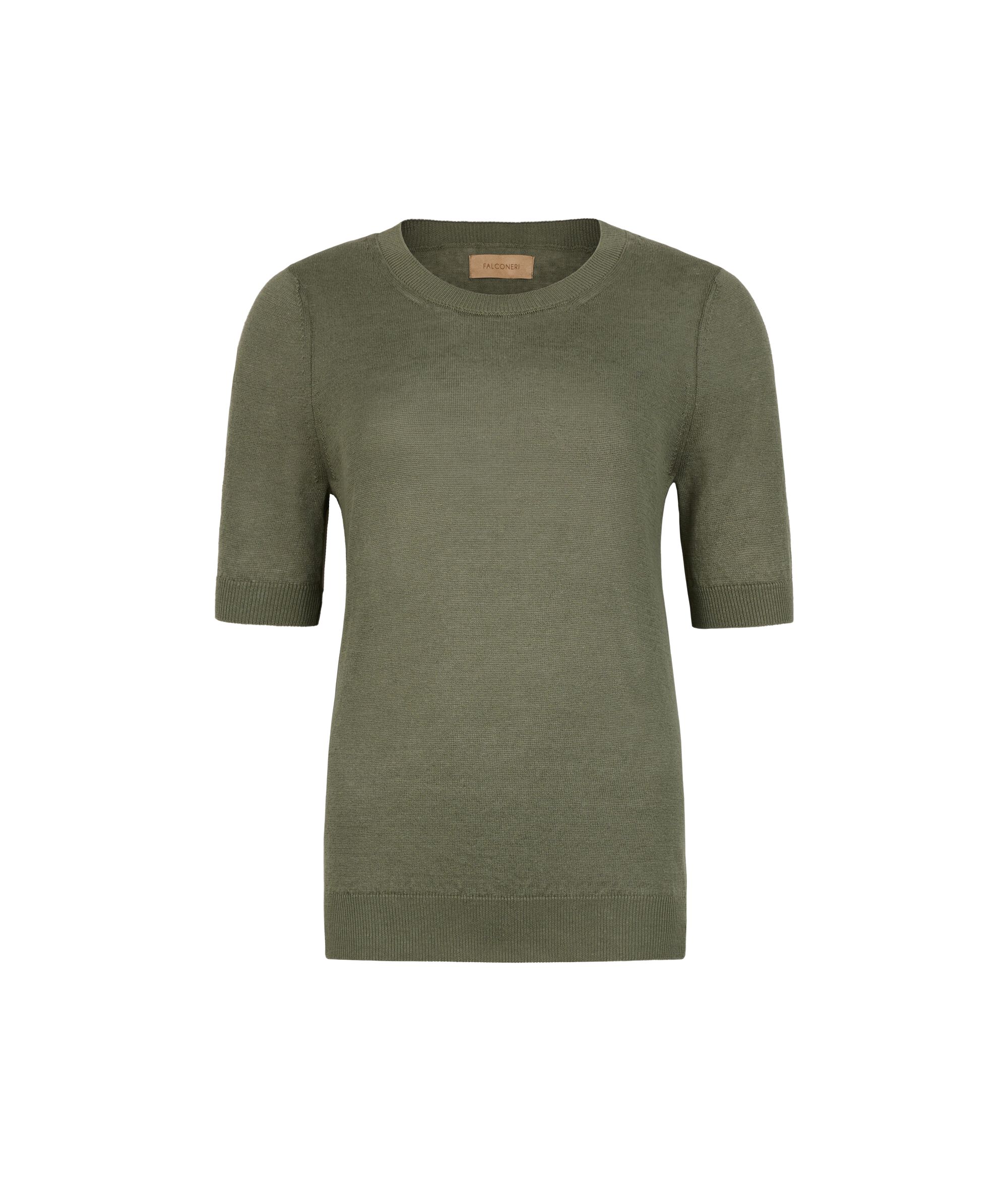 T- Shirt Girocollo Lino Cotone