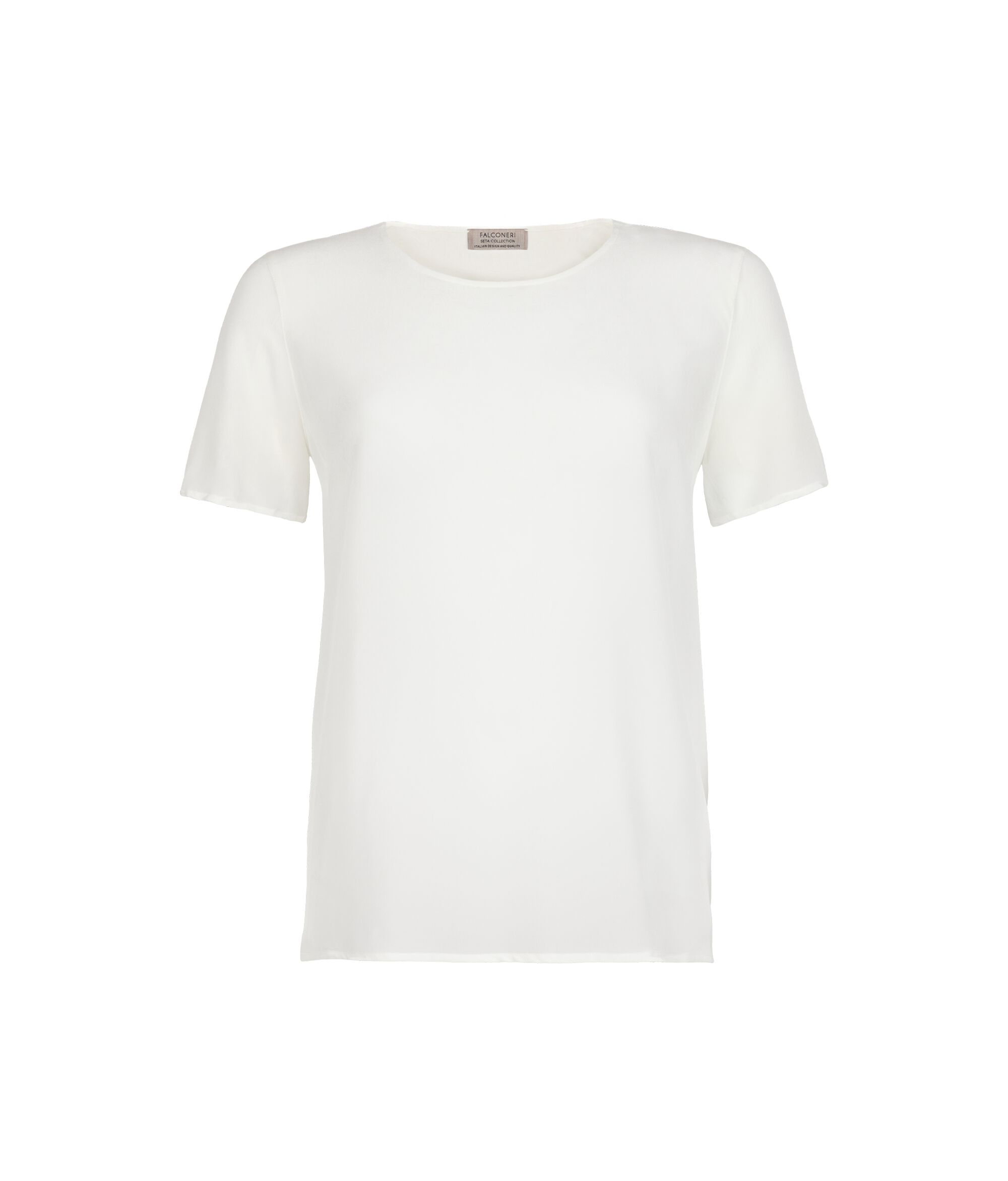 Rundhals-T-Shirt aus Seide_8078