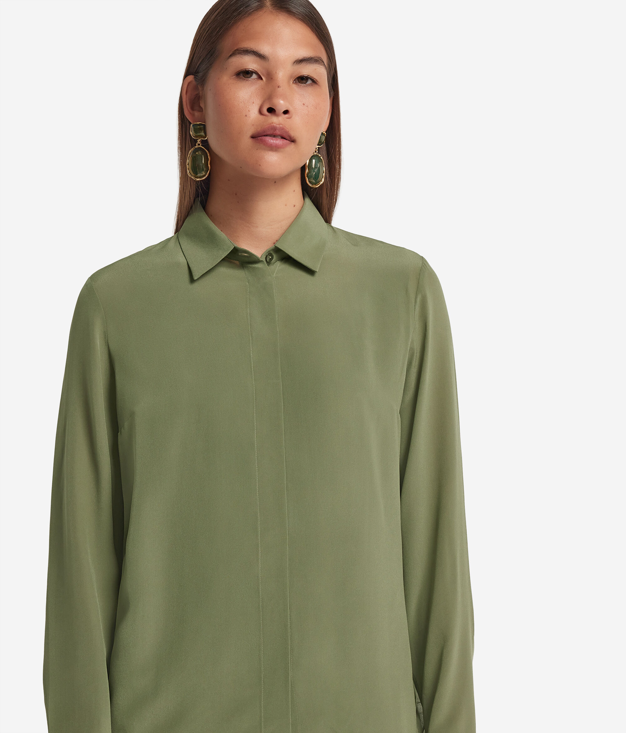 Camicia con Colletto in Seta