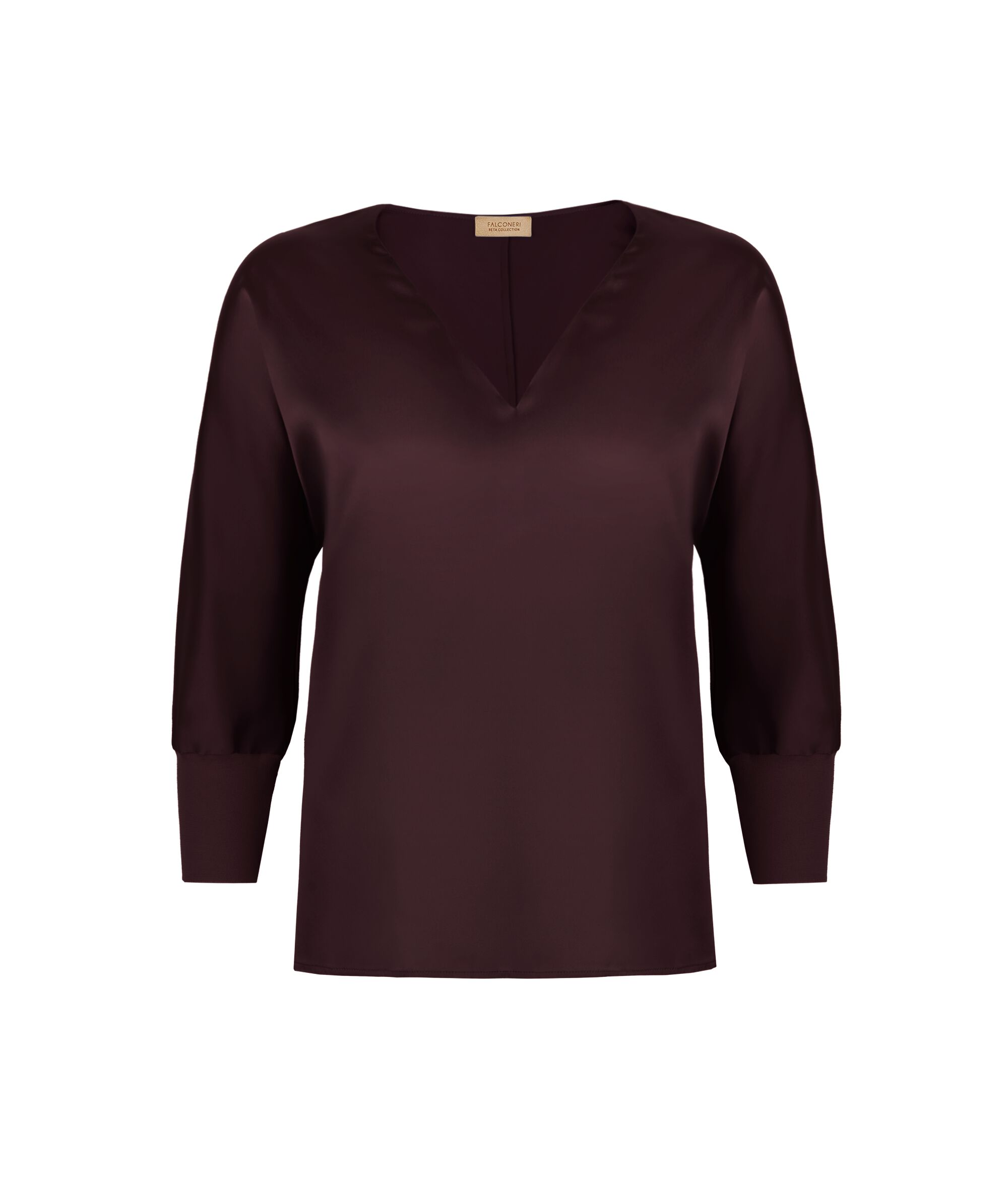 Blusa Scollo a V in Seta