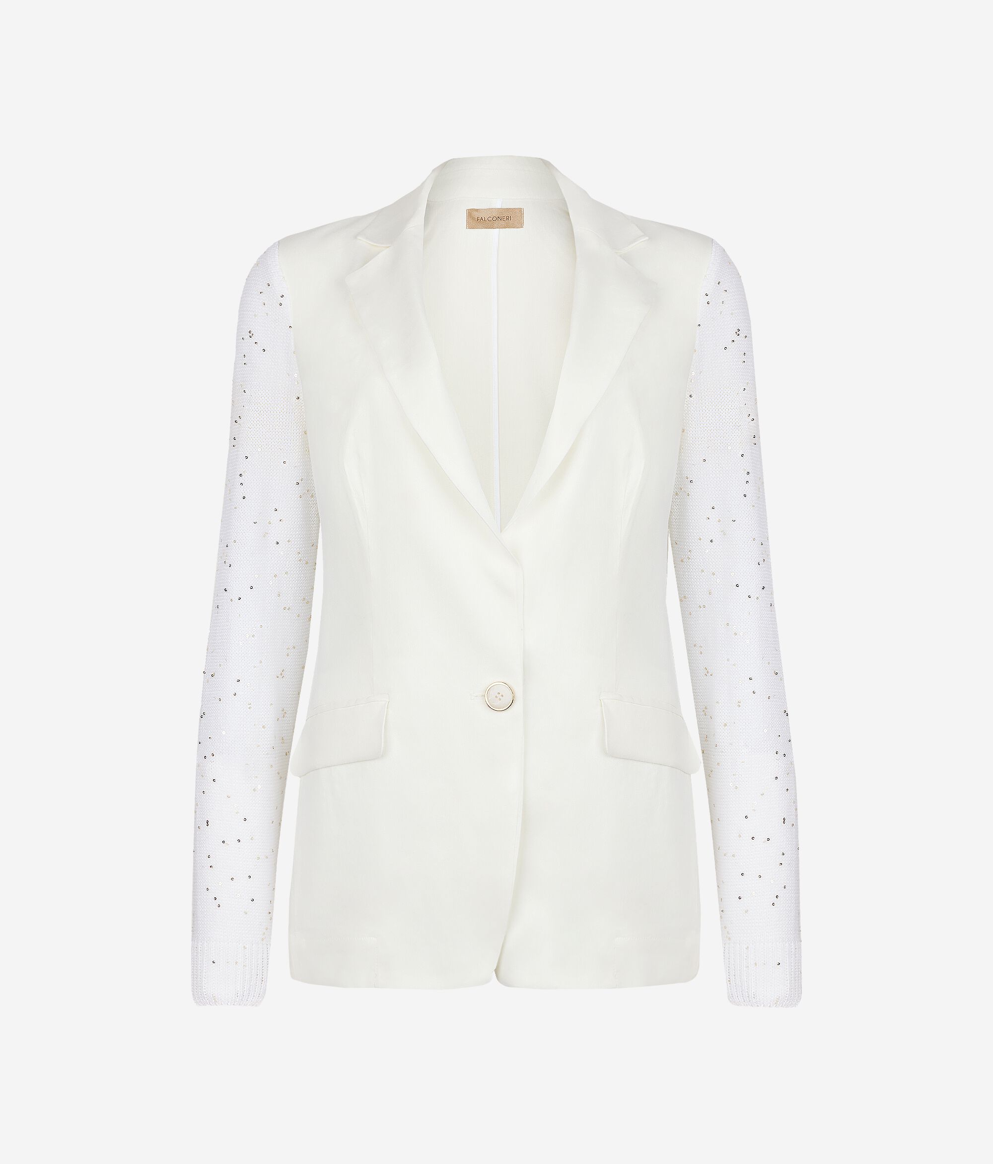 Jacket with Micro-Sequin Sleeves