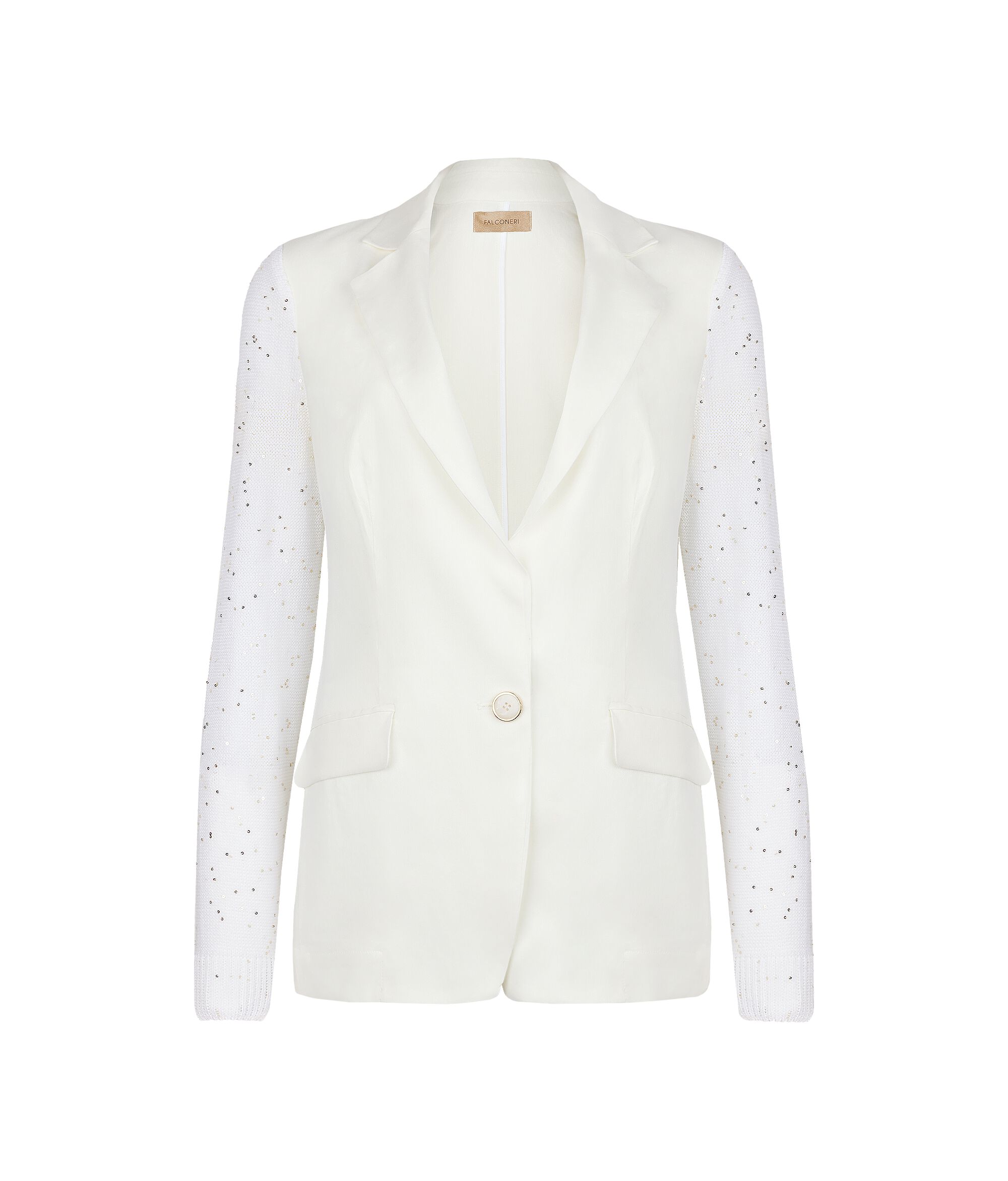 Chaqueta con manga con microlentejuelas