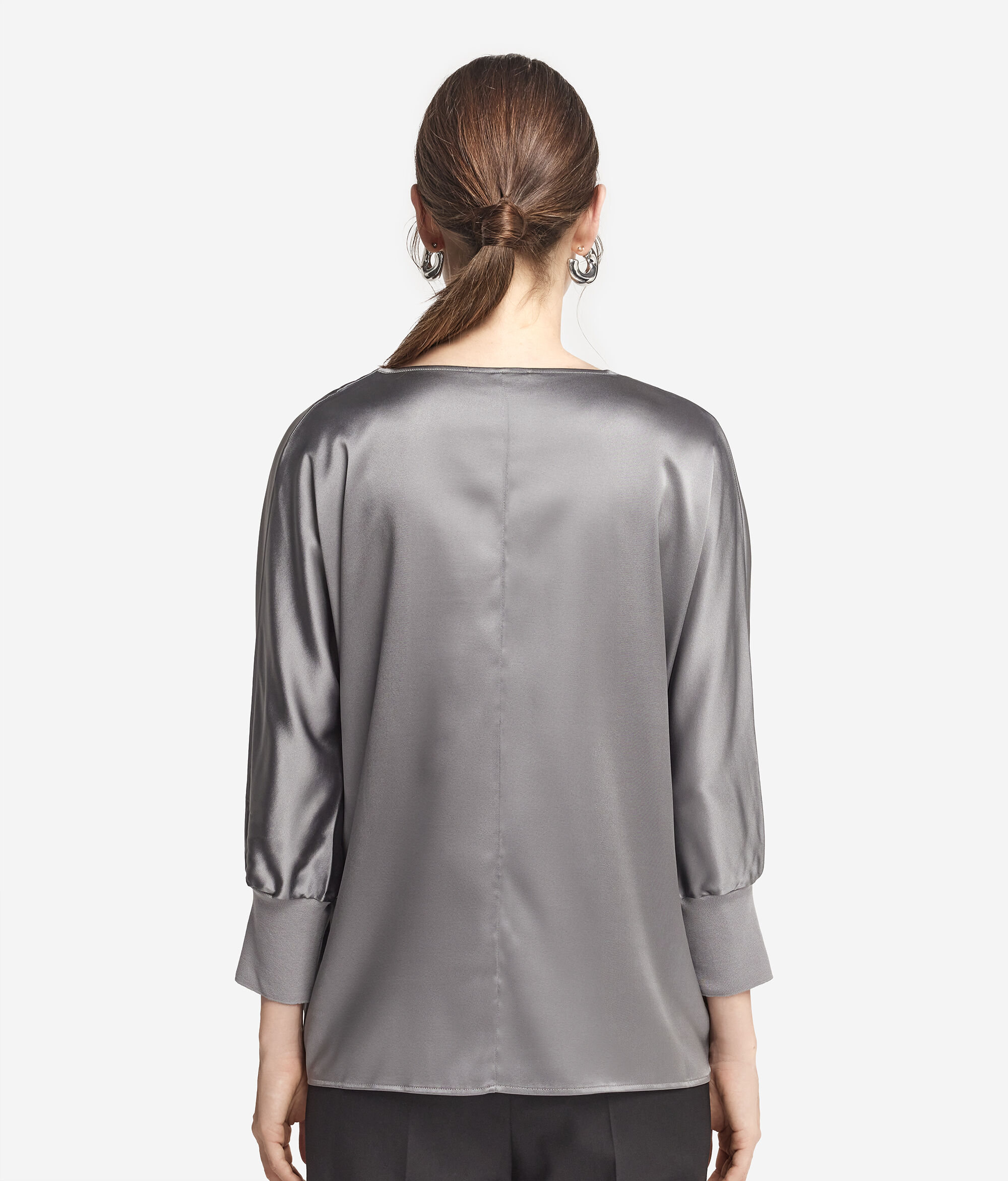 V-Neck Silk Blouse