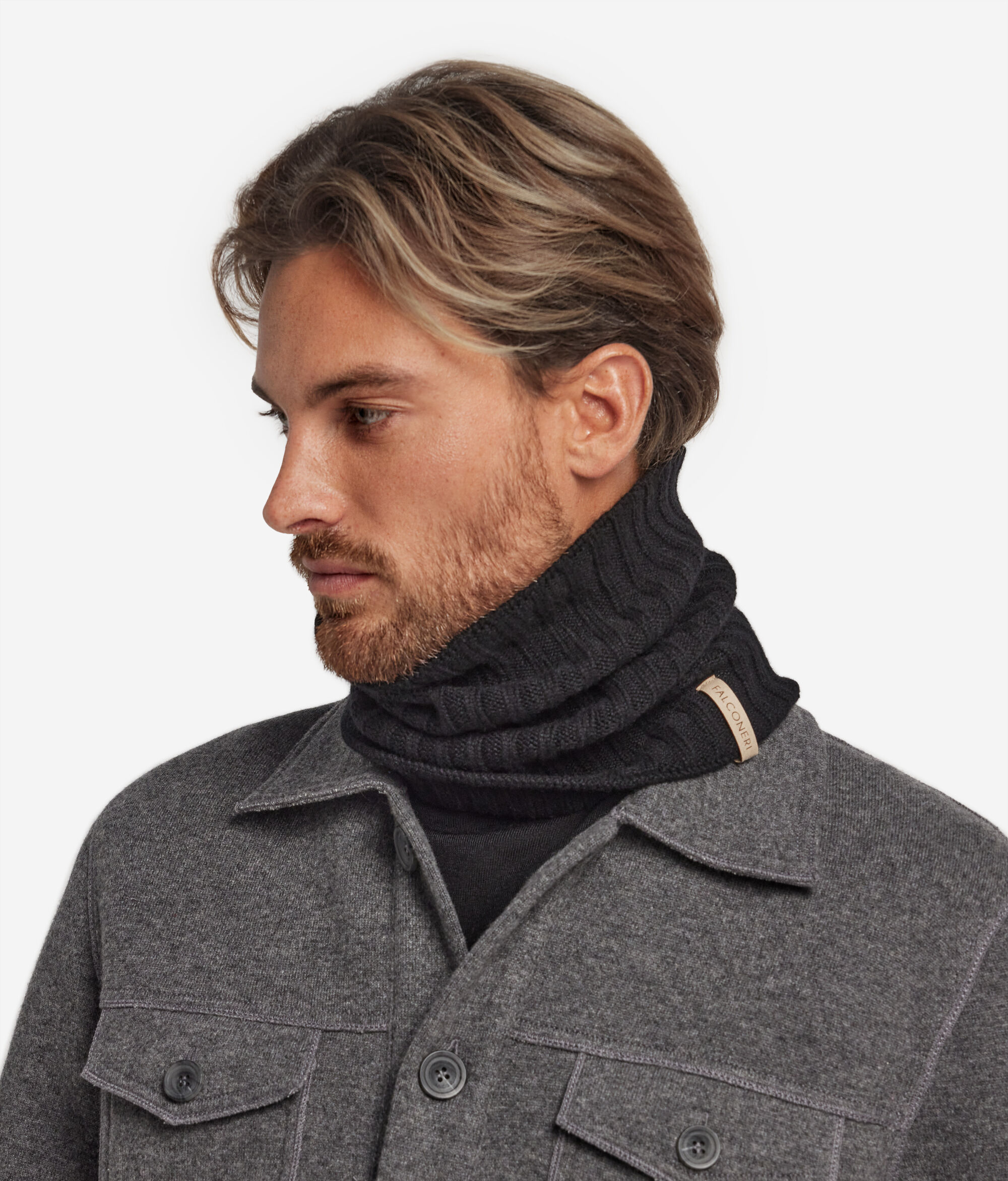 Ribbed Ultrasoft Cashmere snood