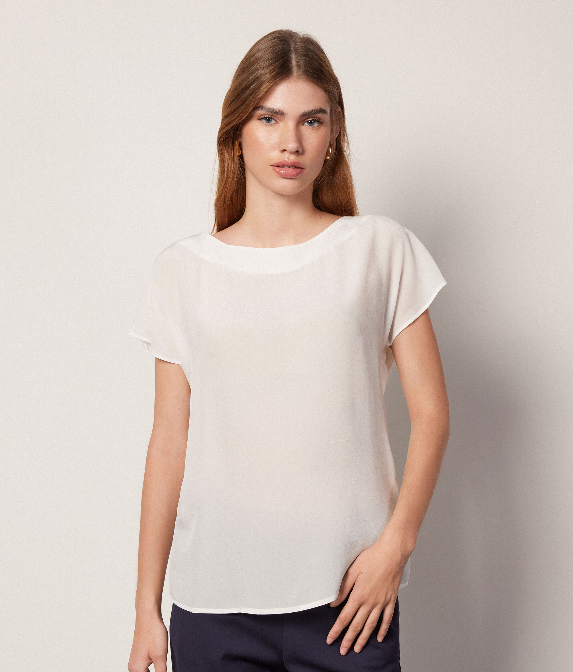 U-Boot-T-Shirt aus Seide und Modal