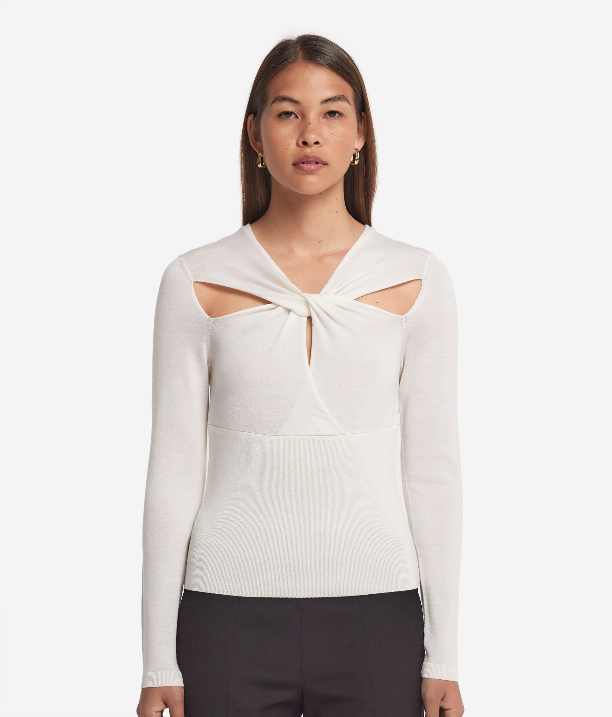 Μπλούζα με Κρουαζέ Ντεκολτέ από Ultrafine Cashmere