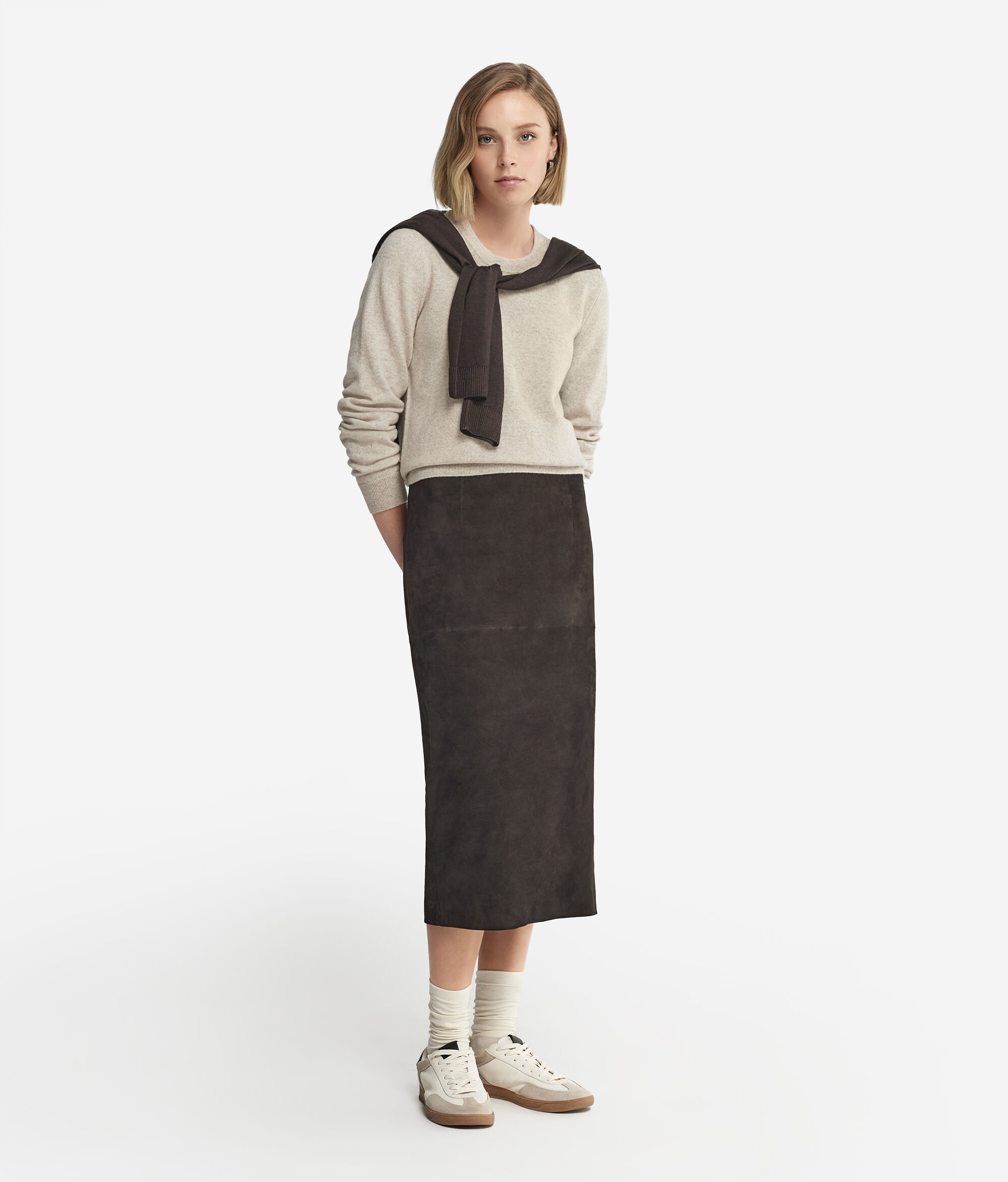 Long-Sleeved Ultrasoft Cashmere Round-Neck Jumper