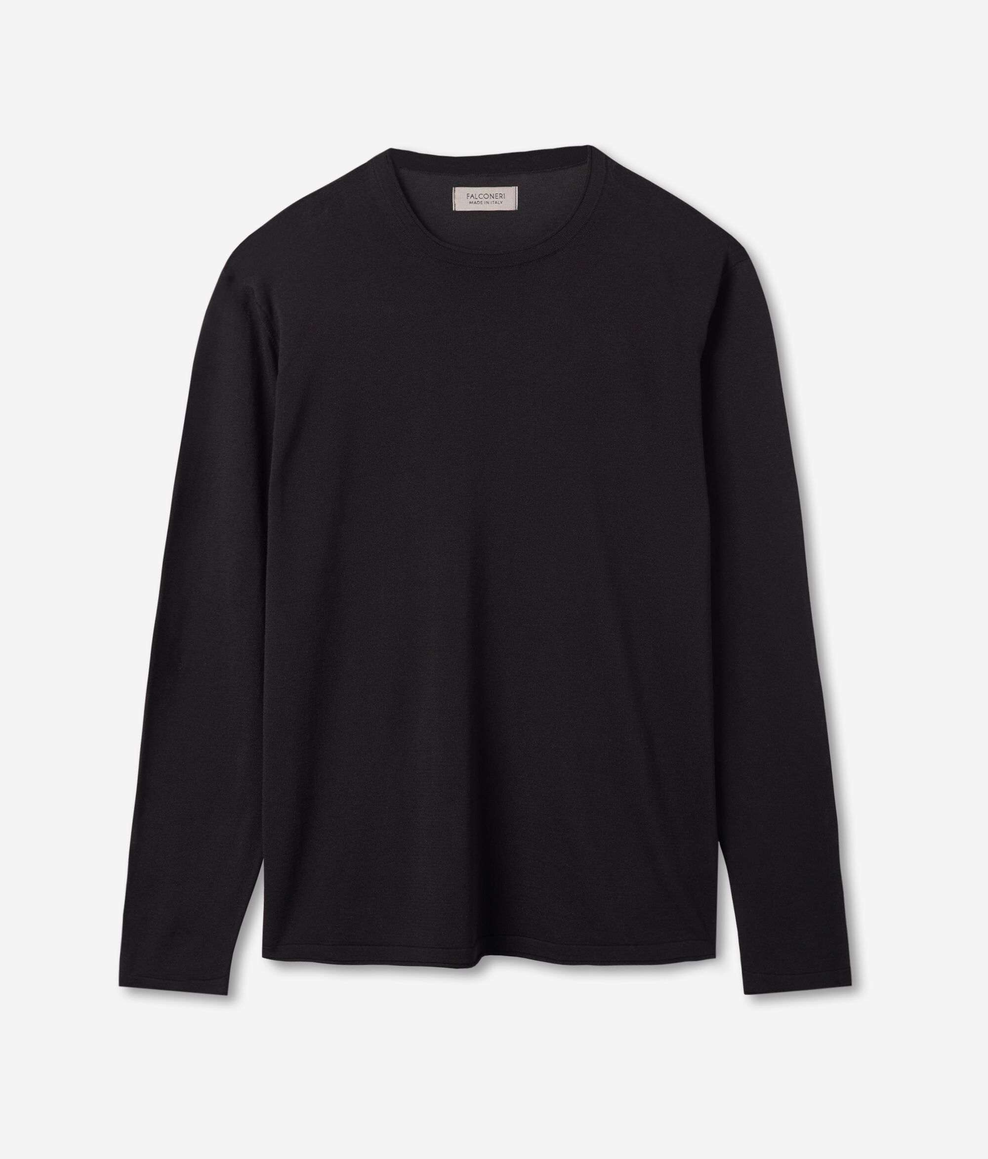 Round-Neck Silk and Cotton Jumper