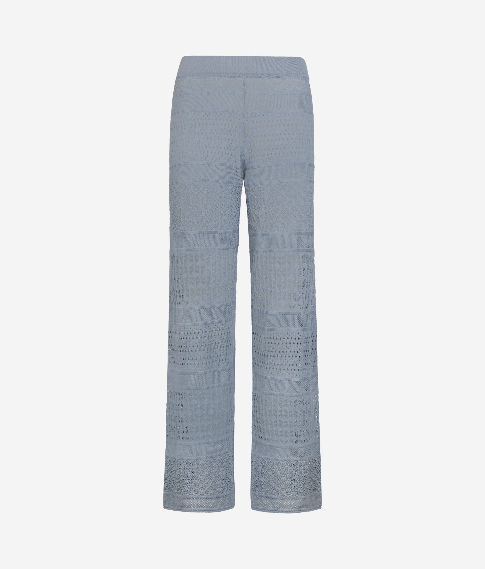 Pantalon en coton effet crochet