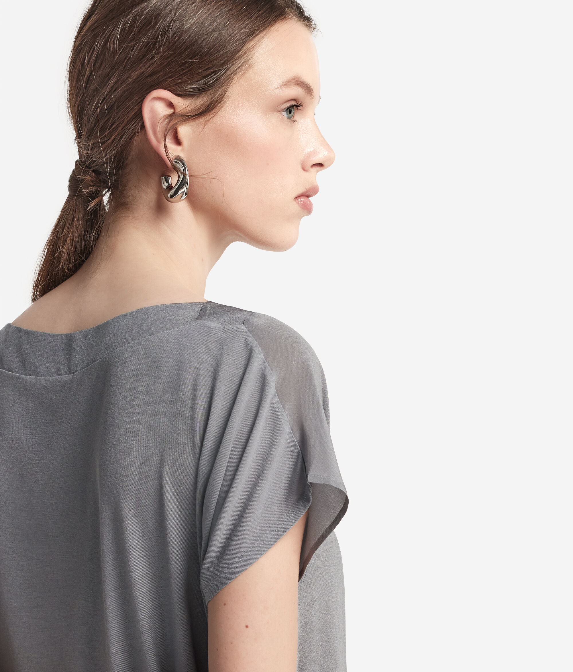 Silk and Modal Boat-Neck T-Shirt