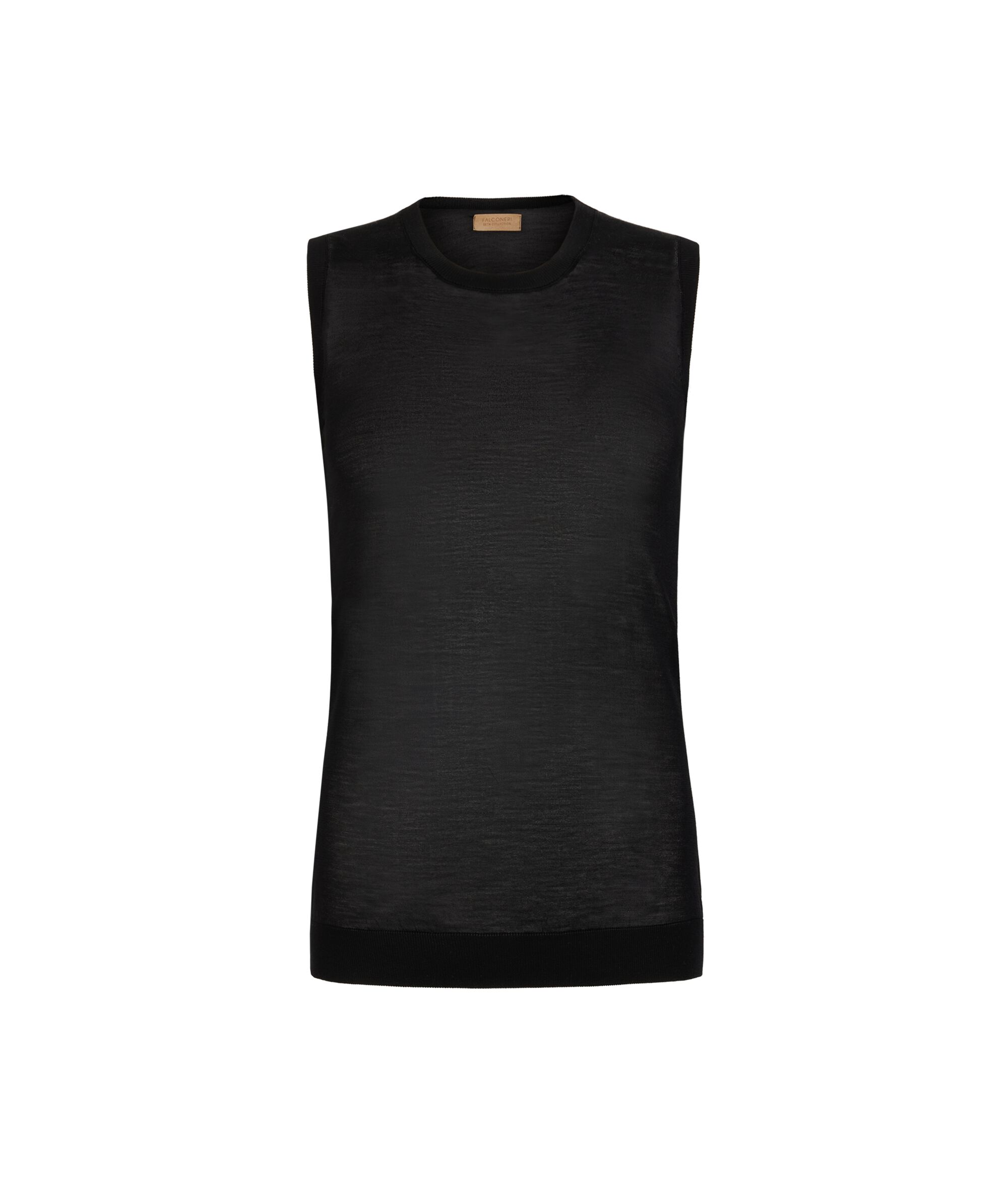 Camiseta sin mangas básica de seda