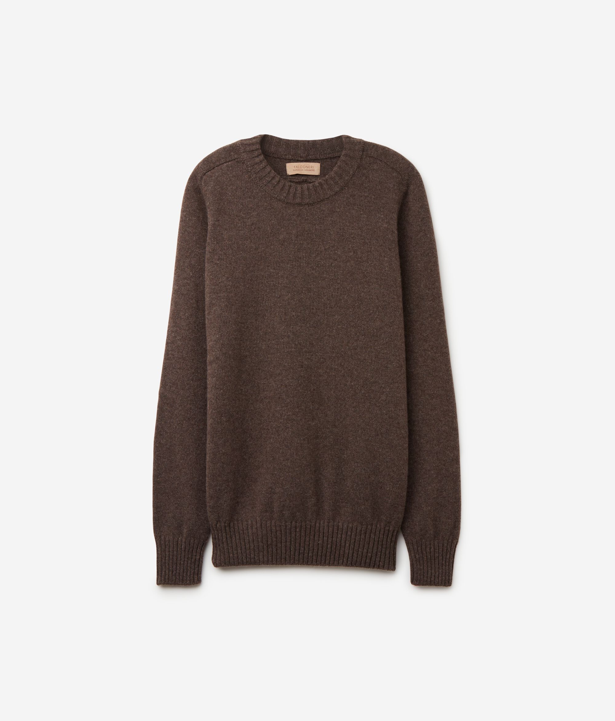 Maglia Girocollo con Spalla Martello in Cashmere Ultrasoft