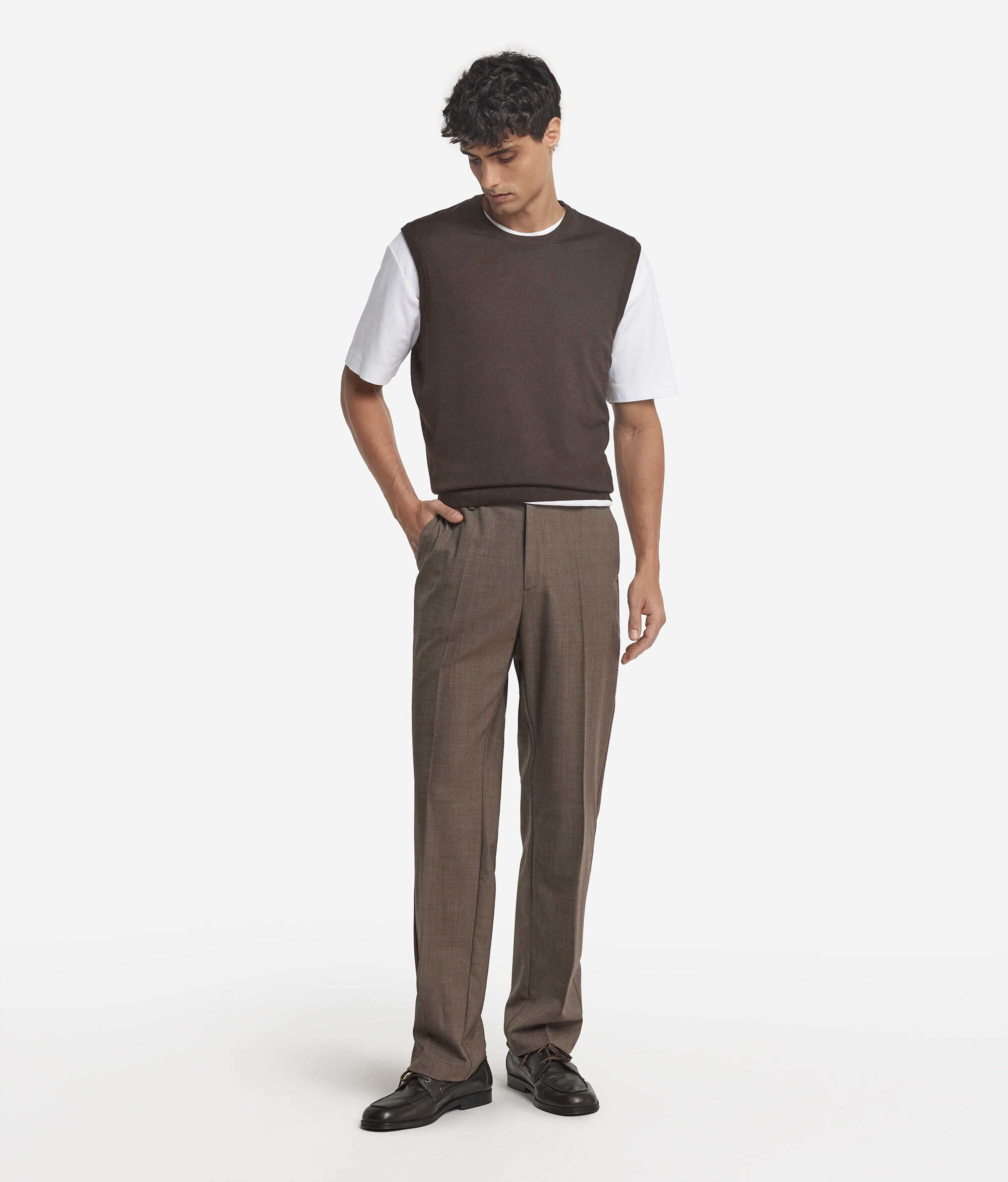 Round-Neck Ultrafine Cashmere Sweater Vest