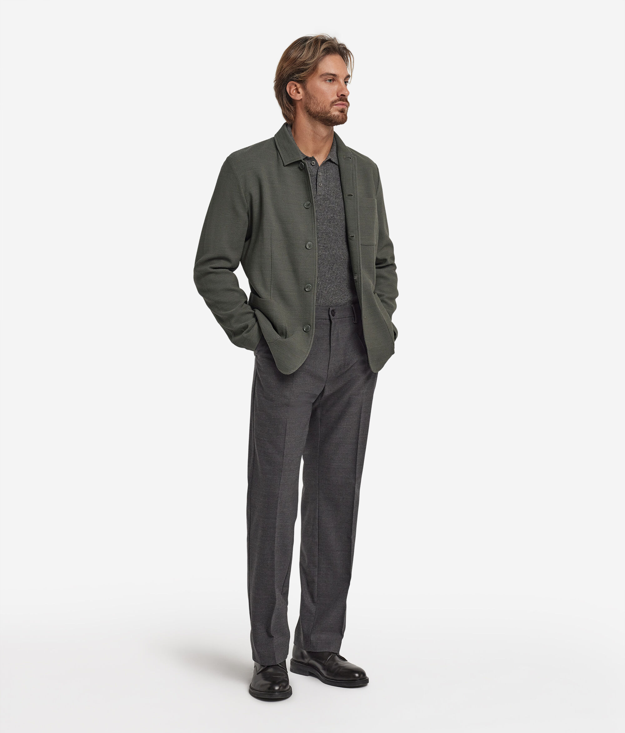 Wool Jacket with Lapels
