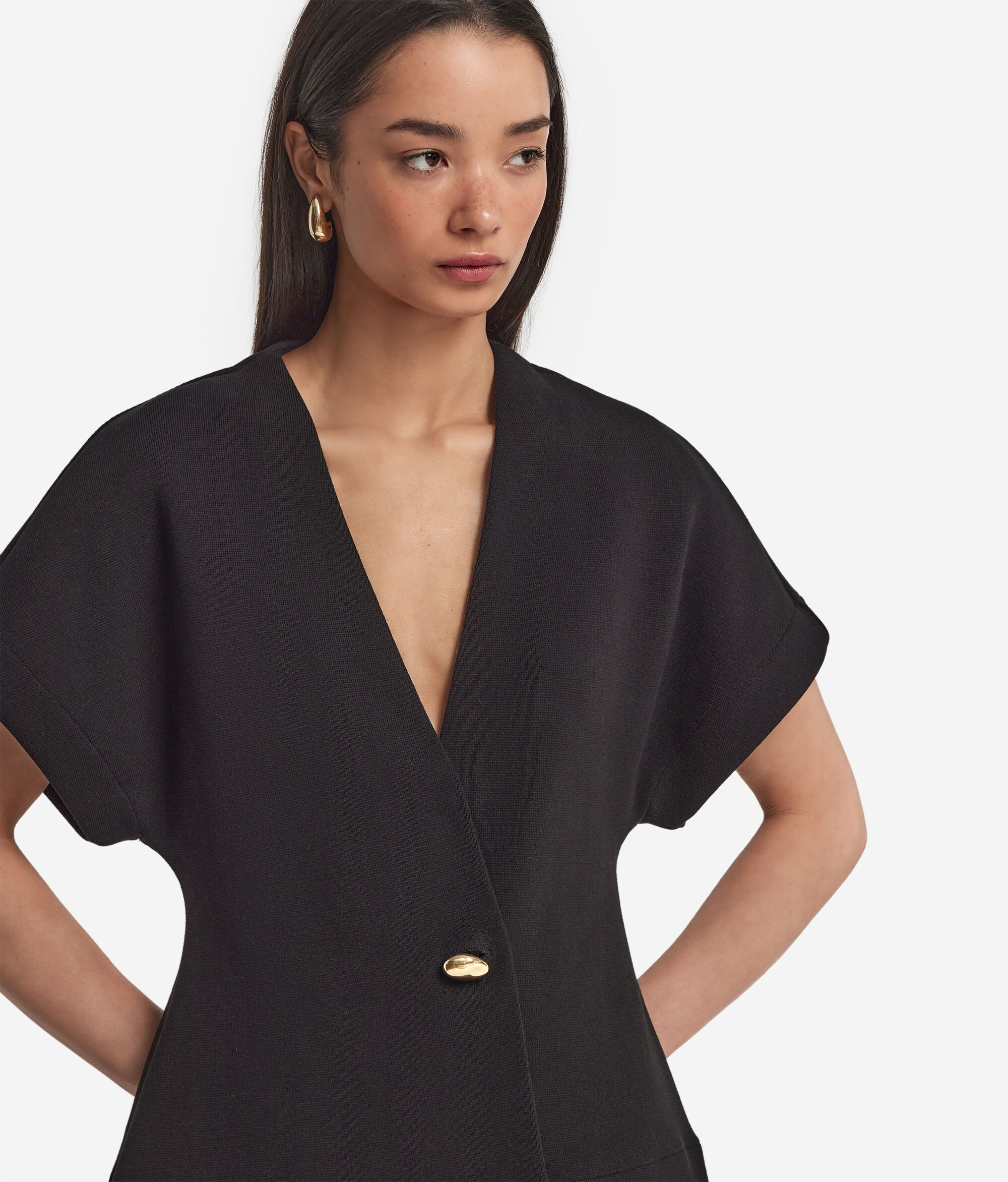 Sacou cu Mânecă Scurtă Kimono