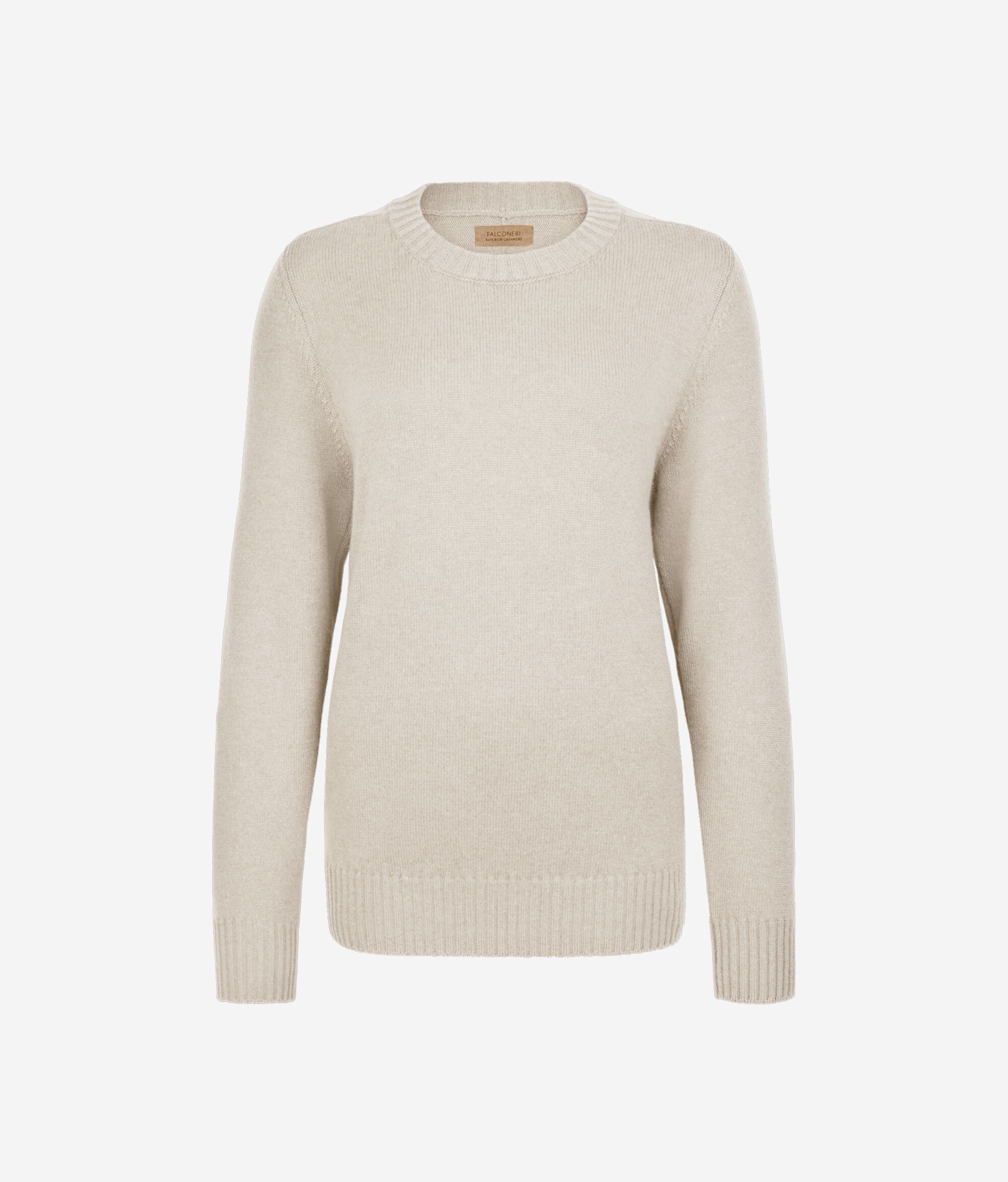 Maglia Girocollo con Spalla Martello in Cashmere Ultrasoft