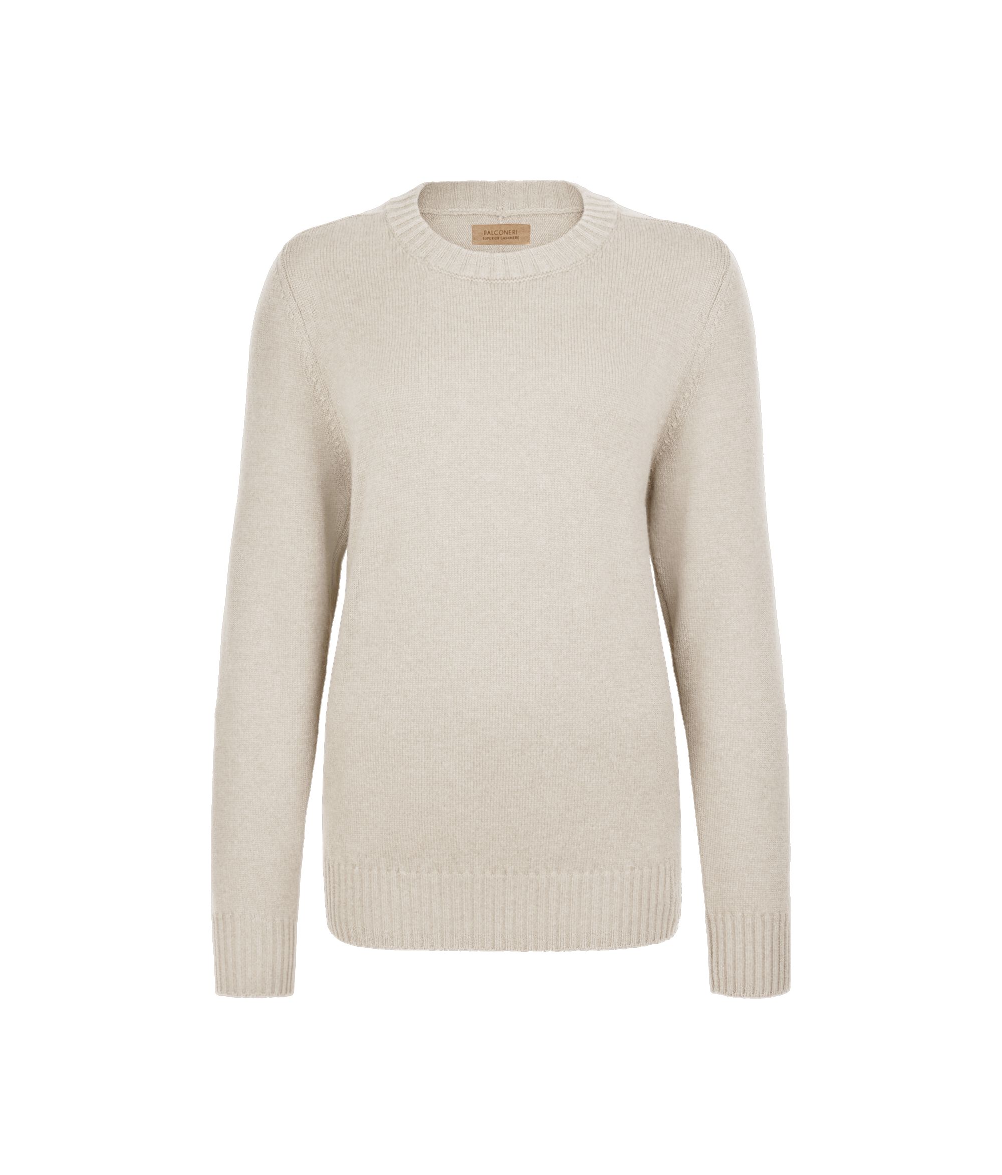 Maglia Girocollo con Spalla Martello in Cashmere Ultrasoft
