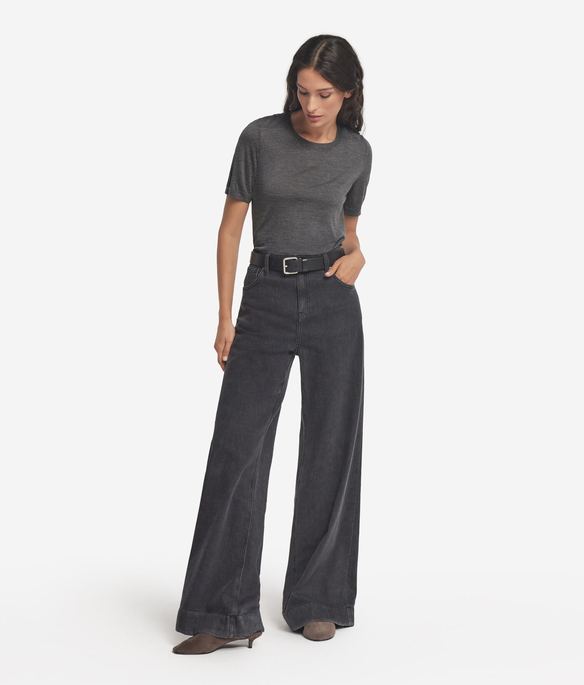Yuvarlak Yaka Kısa Kollu Ultrasoft Cashmere