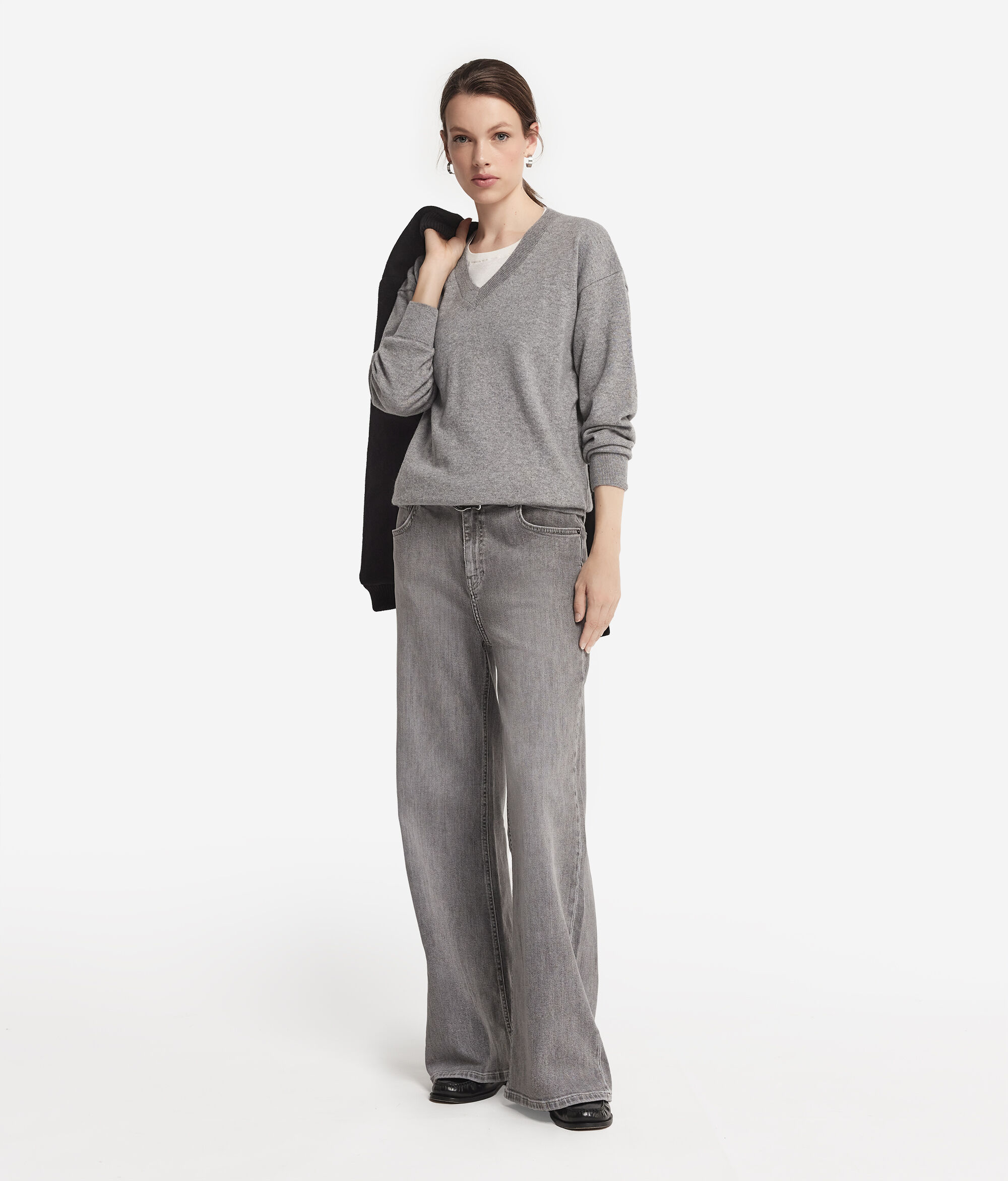 Pullover mit V-Ausschnitt aus Kaschmir Ultrasoft