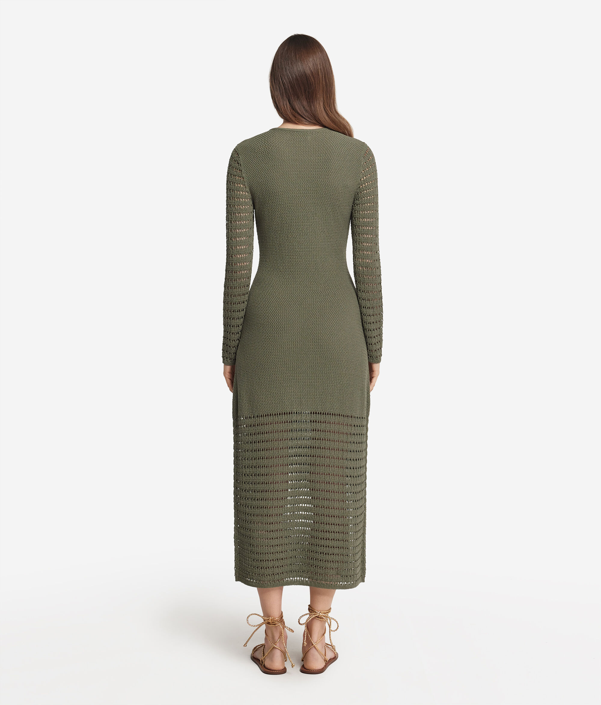 Kleid mit Perllochmuster