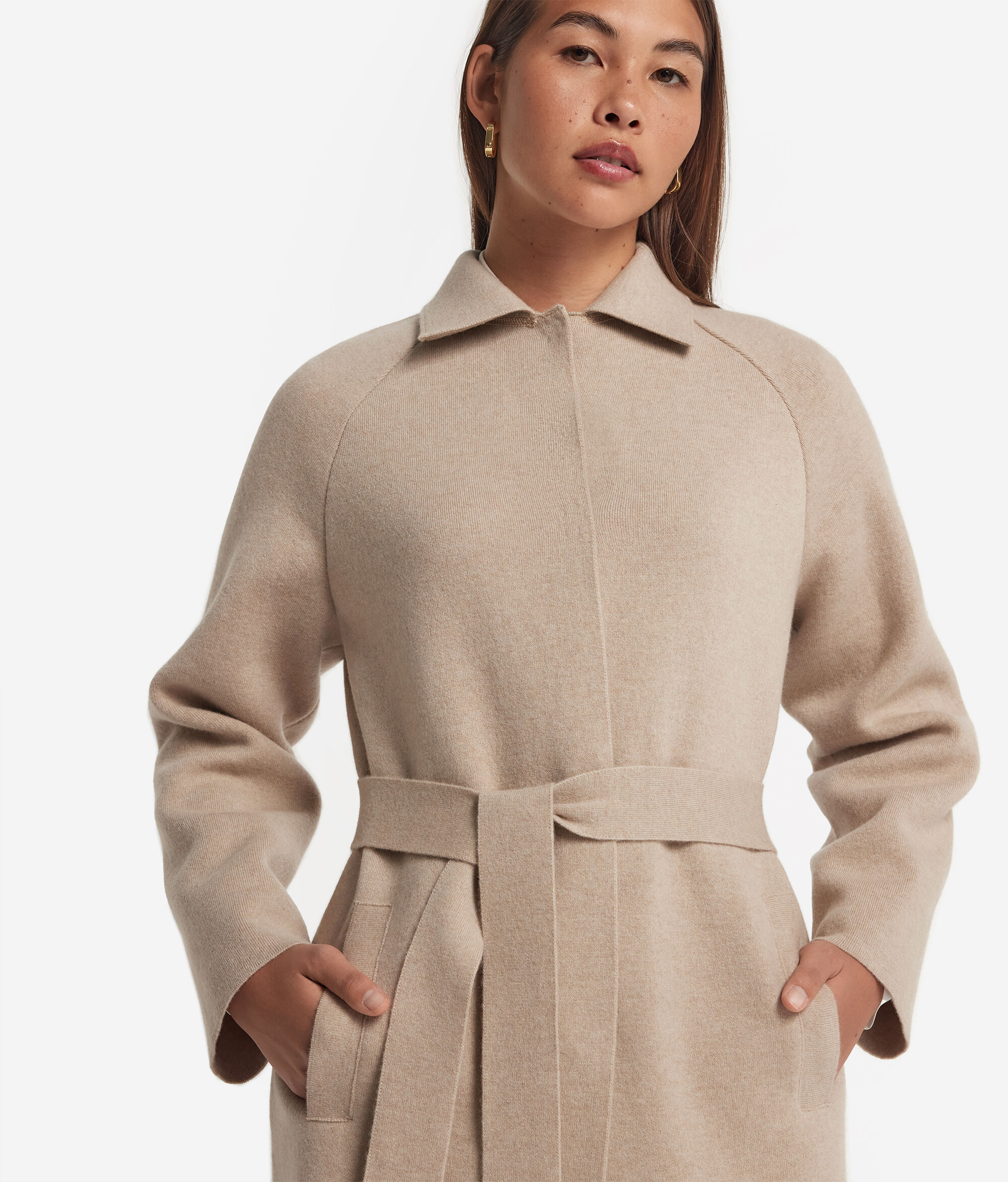 Manteau en cachemire ultra-doux à col