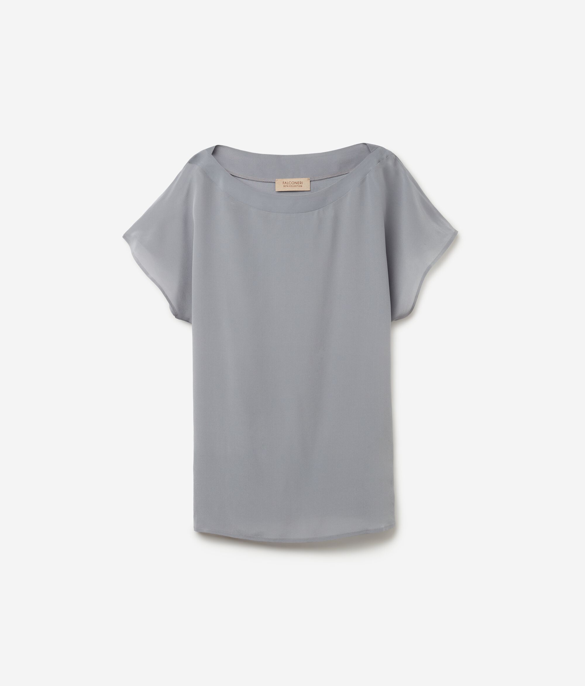 Silk and Modal Boat-Neck T-Shirt