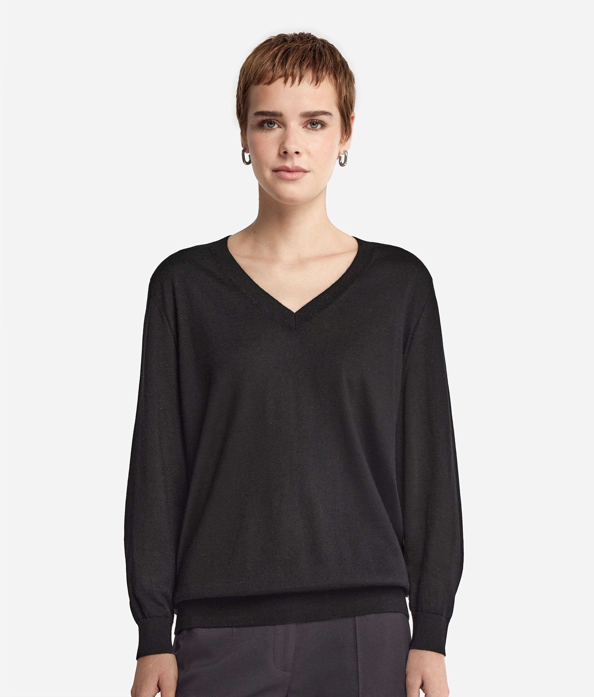 Pullover mit V-Ausschnitt aus Kaschmir Ultrafine