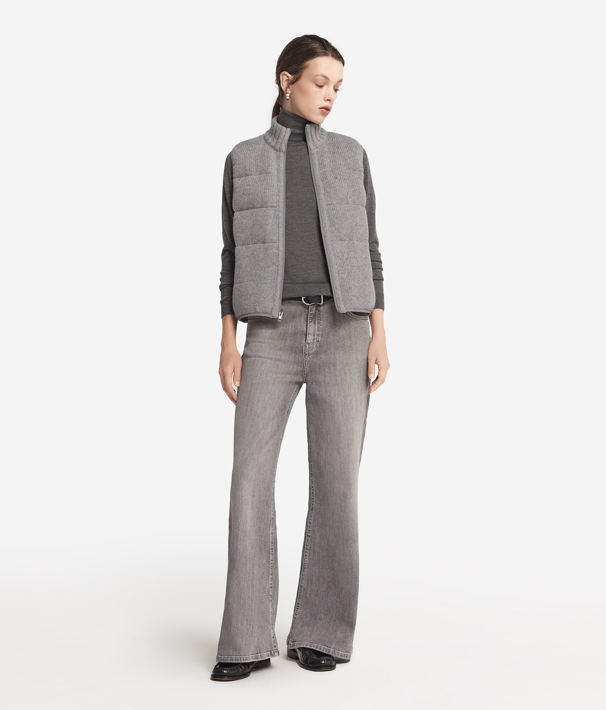 Piumino reversibile in cashmere tricot