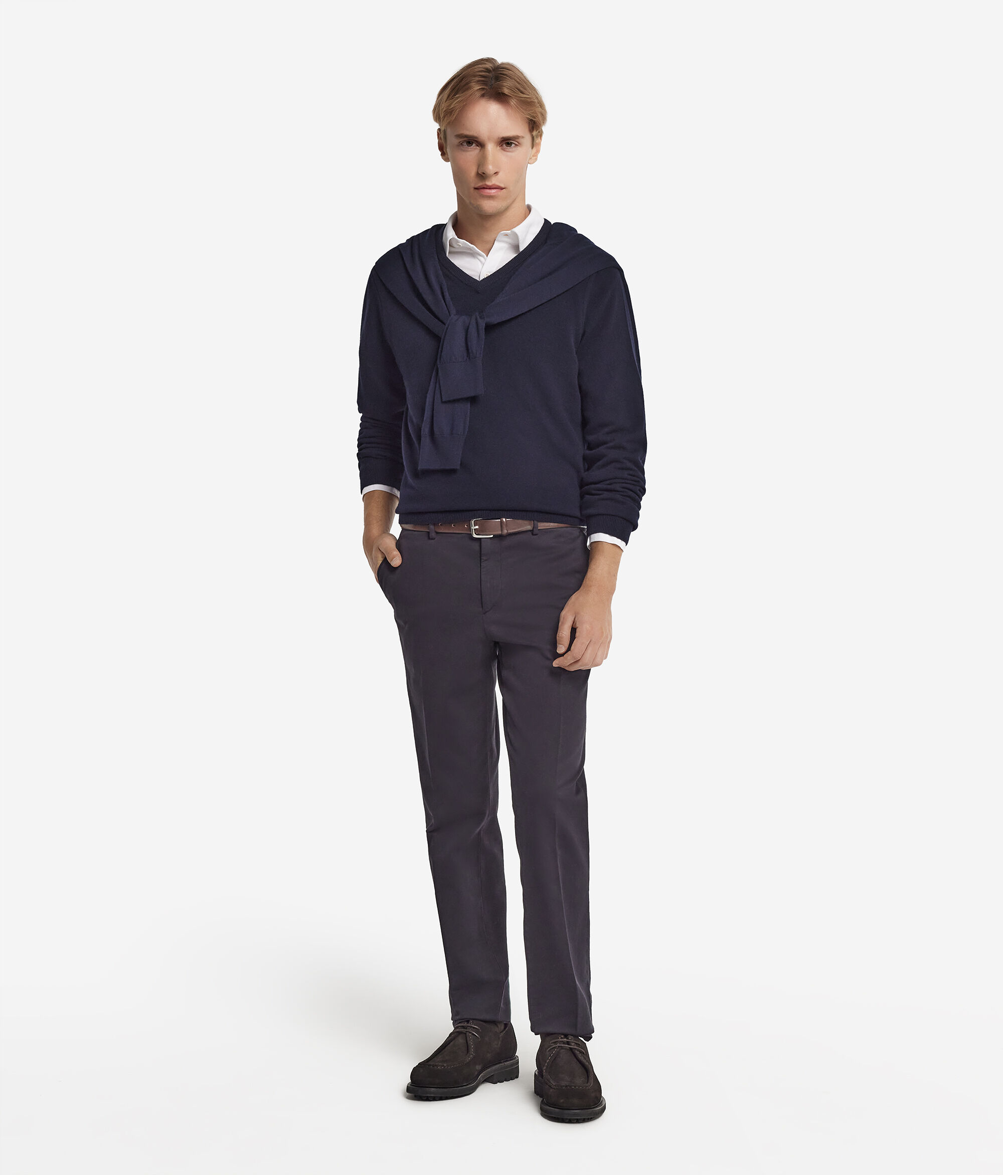 Pullover mit V-Ausschnitt aus Kaschmir Ultrasoft