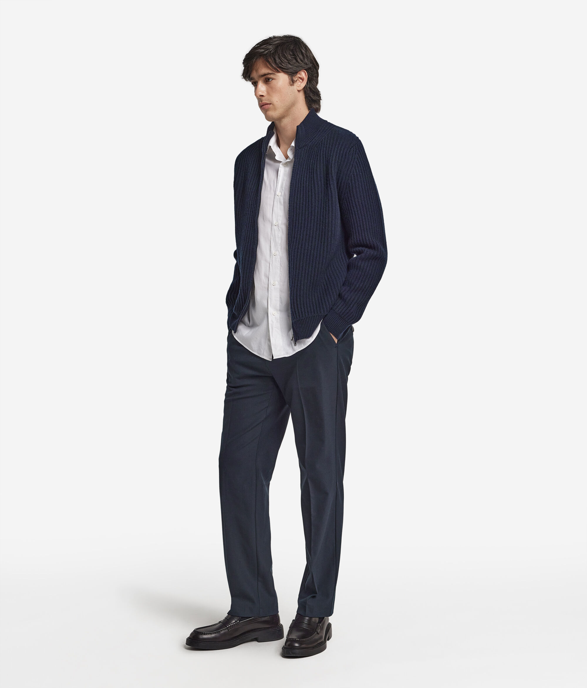 Ribbed Ultrasoft Cashmere Cardigan