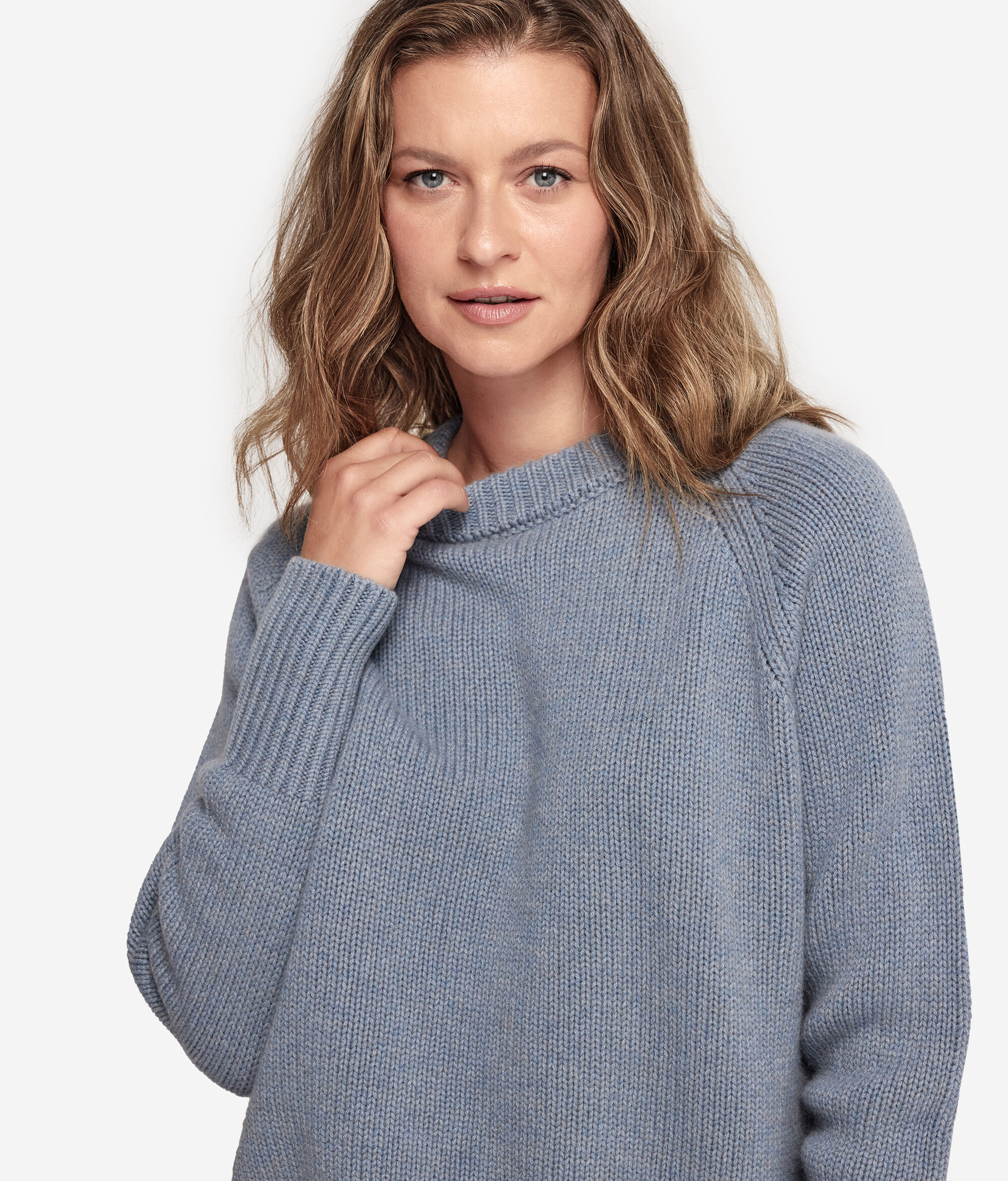 Bluză la Baza Gâtului din Cașmir Tricot