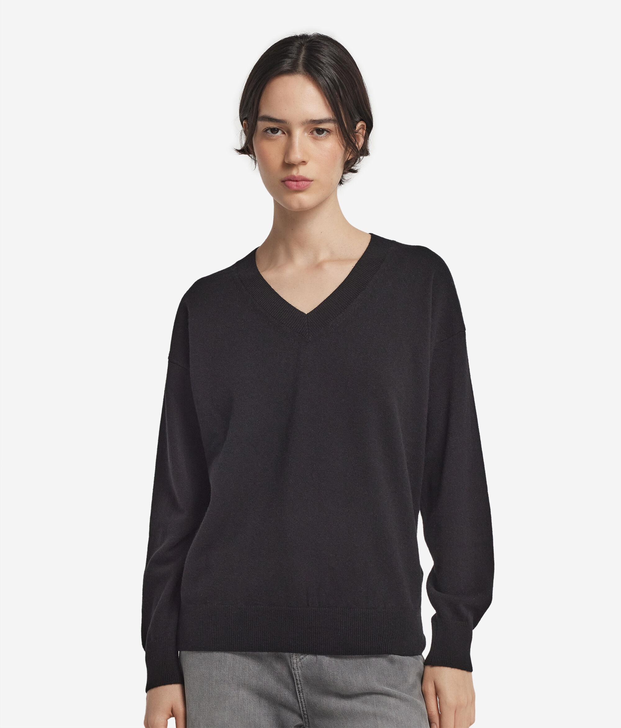 Pullover mit V-Ausschnitt aus Kaschmir Ultrasoft