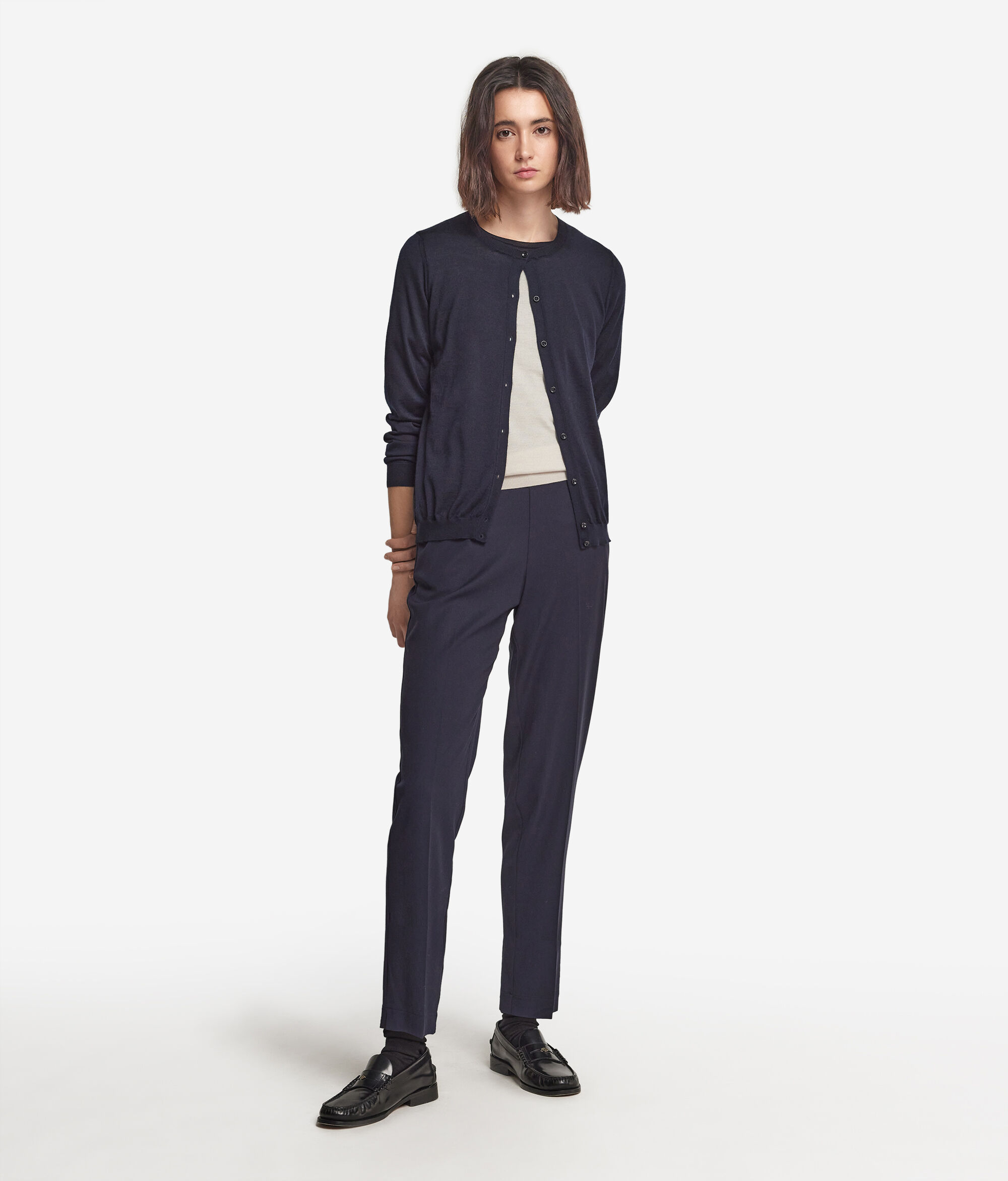 Round-Neck Ultrafine Cashmere Cardigan