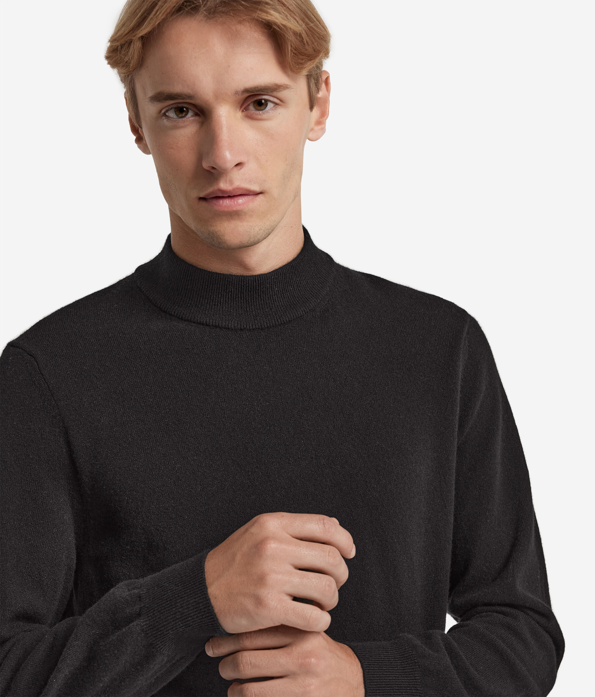 Jersey de cuelo alto de cashmere ultrasoft