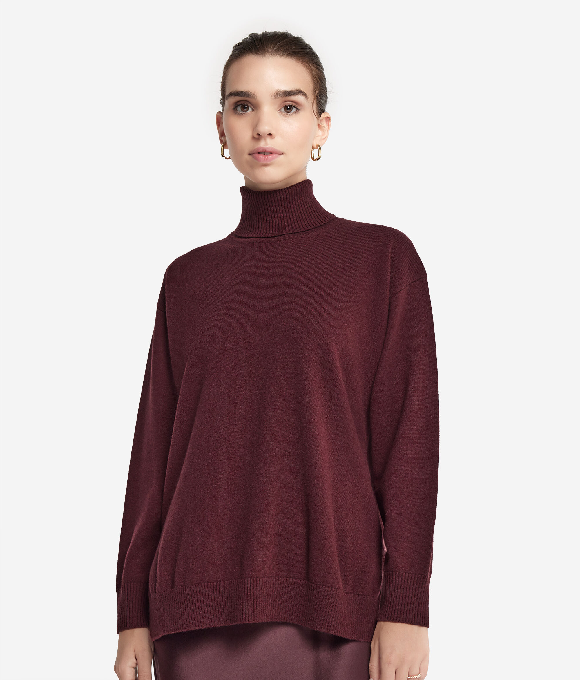Ultrasoft Cashmere Turtleneck with Slits